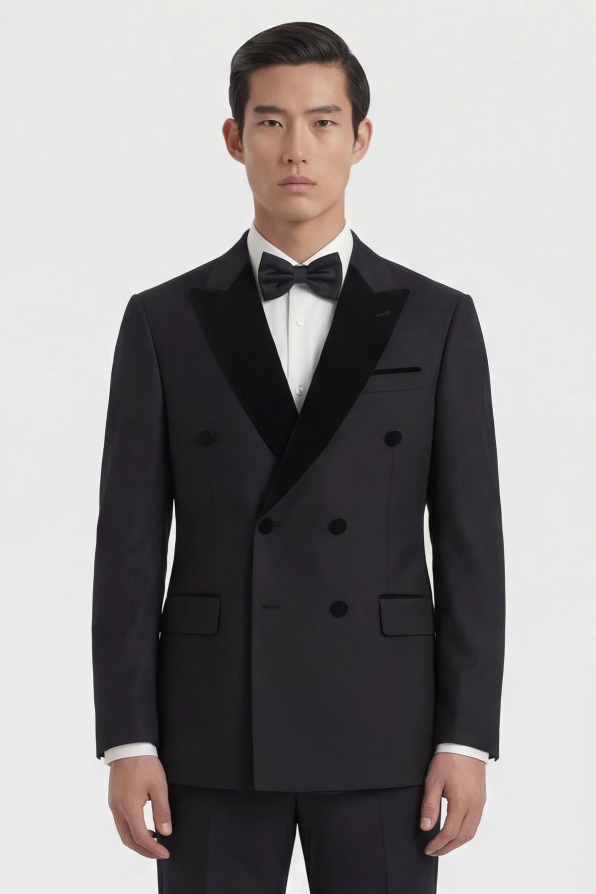 Giotelli Erkek Siyah Dar Kesim Slim Fit Viskon Dokuma Normal Bel 6 Drop Klasik Smokin Takım Elbise