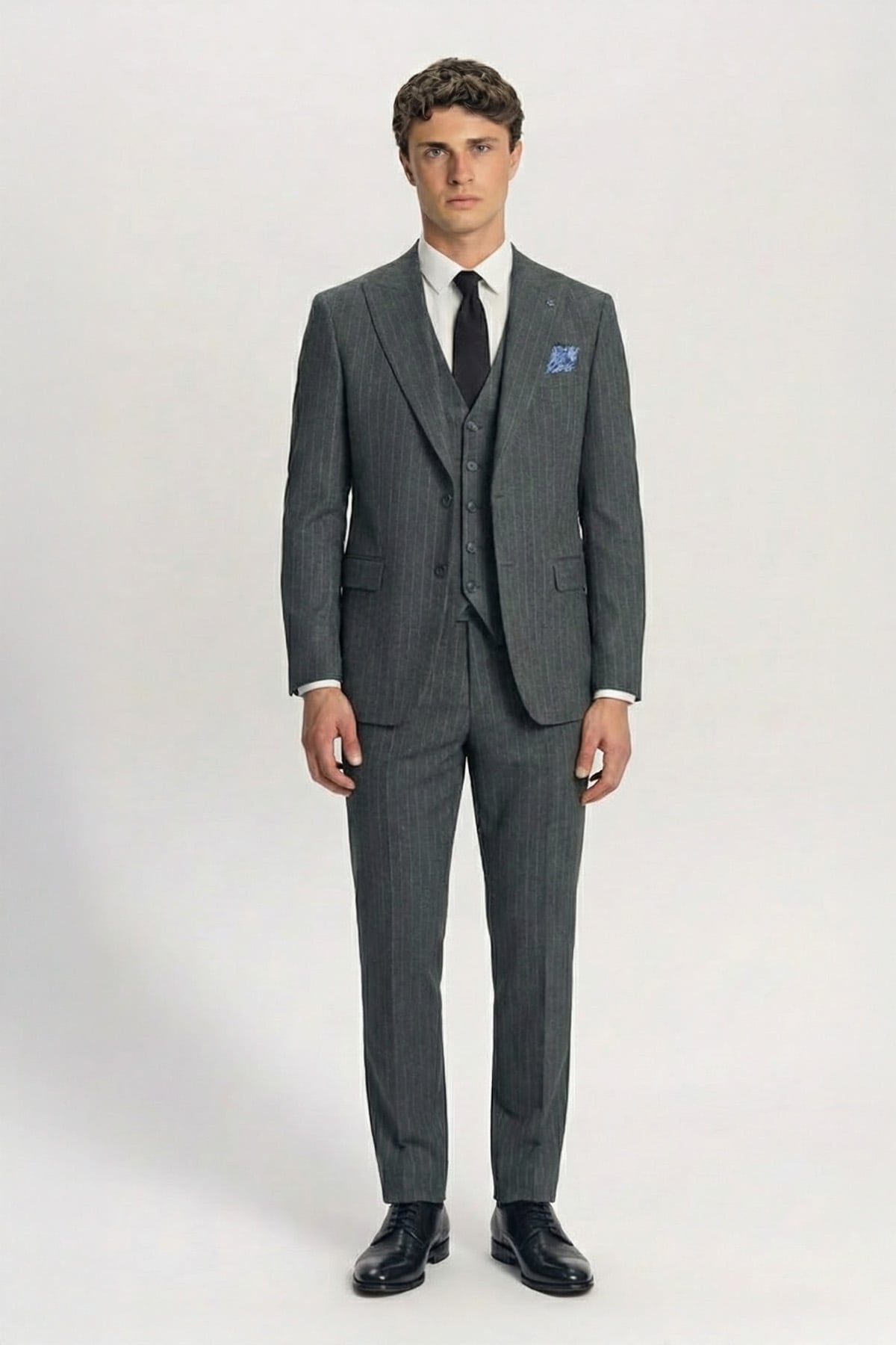 Giotelli Erkek Haki Dar Kesim Slim Fit Viskon 8 Drop Klasik Takım Elbise