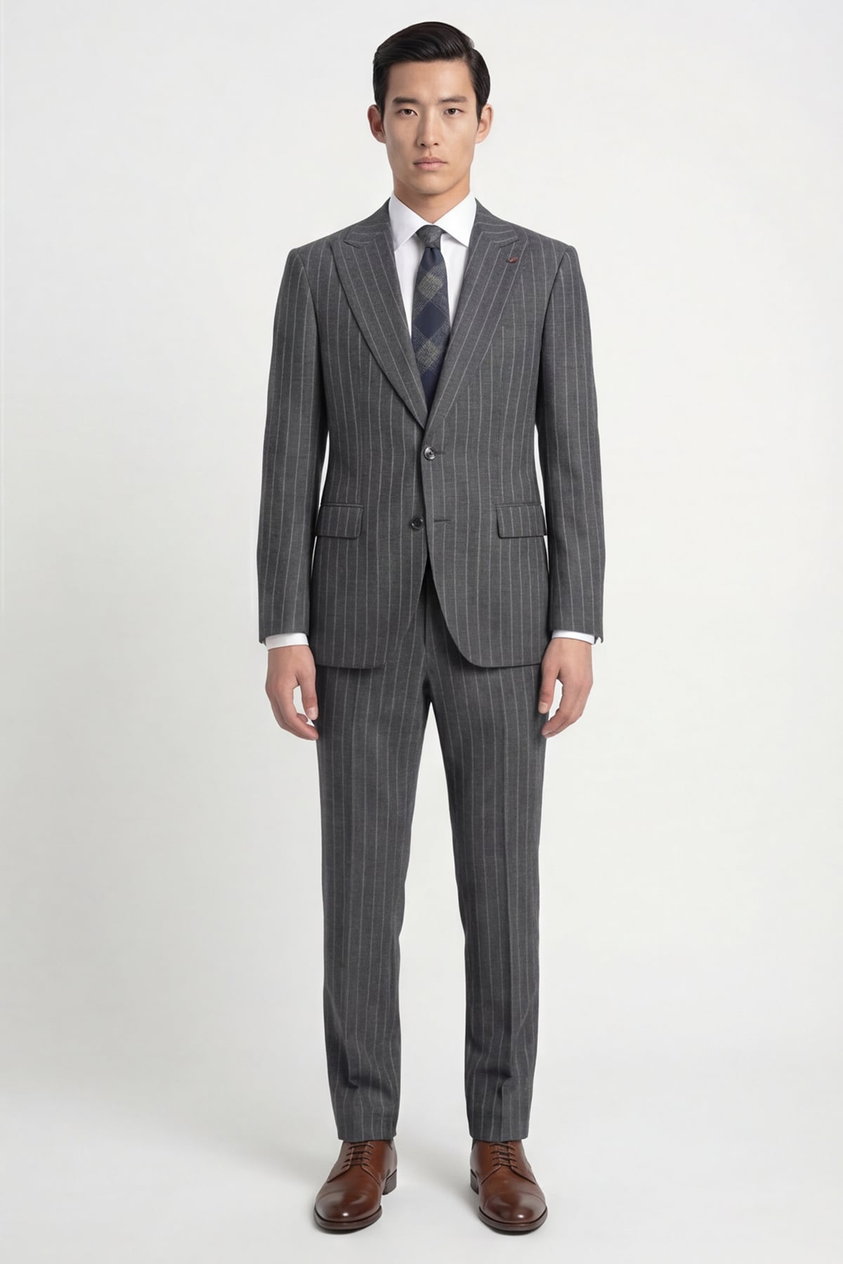 Giotelli Erkek Koyu Gri Dar Kesim Slim Fit Viskon Dokuma Normal Bel 6 Drop Klasik Takım Elbise