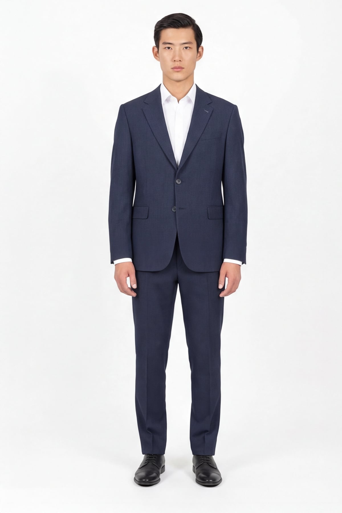 Giotelli Erkek Lacivert Dar Kesim Slim Fit Viskon Dokuma Normal Bel 6 Drop Takım Elbise
