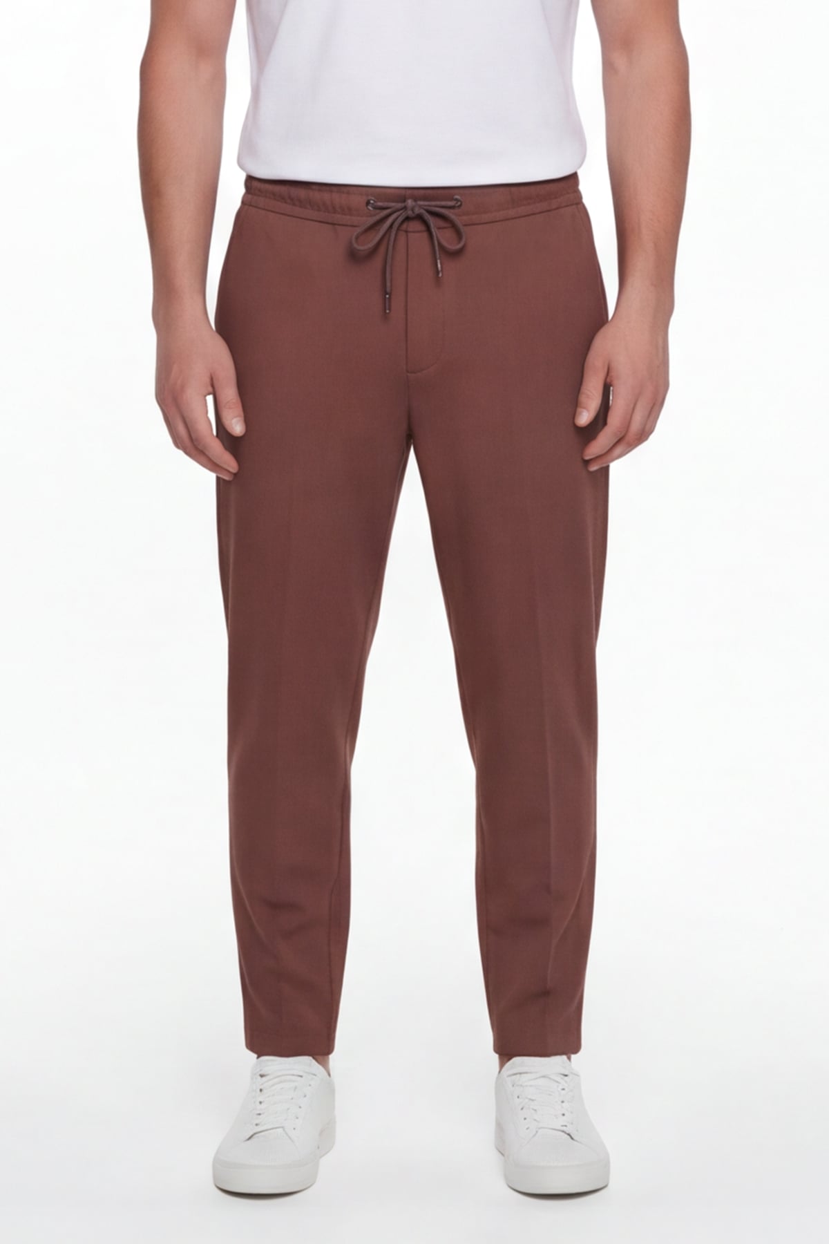 Giotelli Erkek Tarçın Dar Kesim Slim Fit Pamuklu Dokuma 6 Drop Pantolon