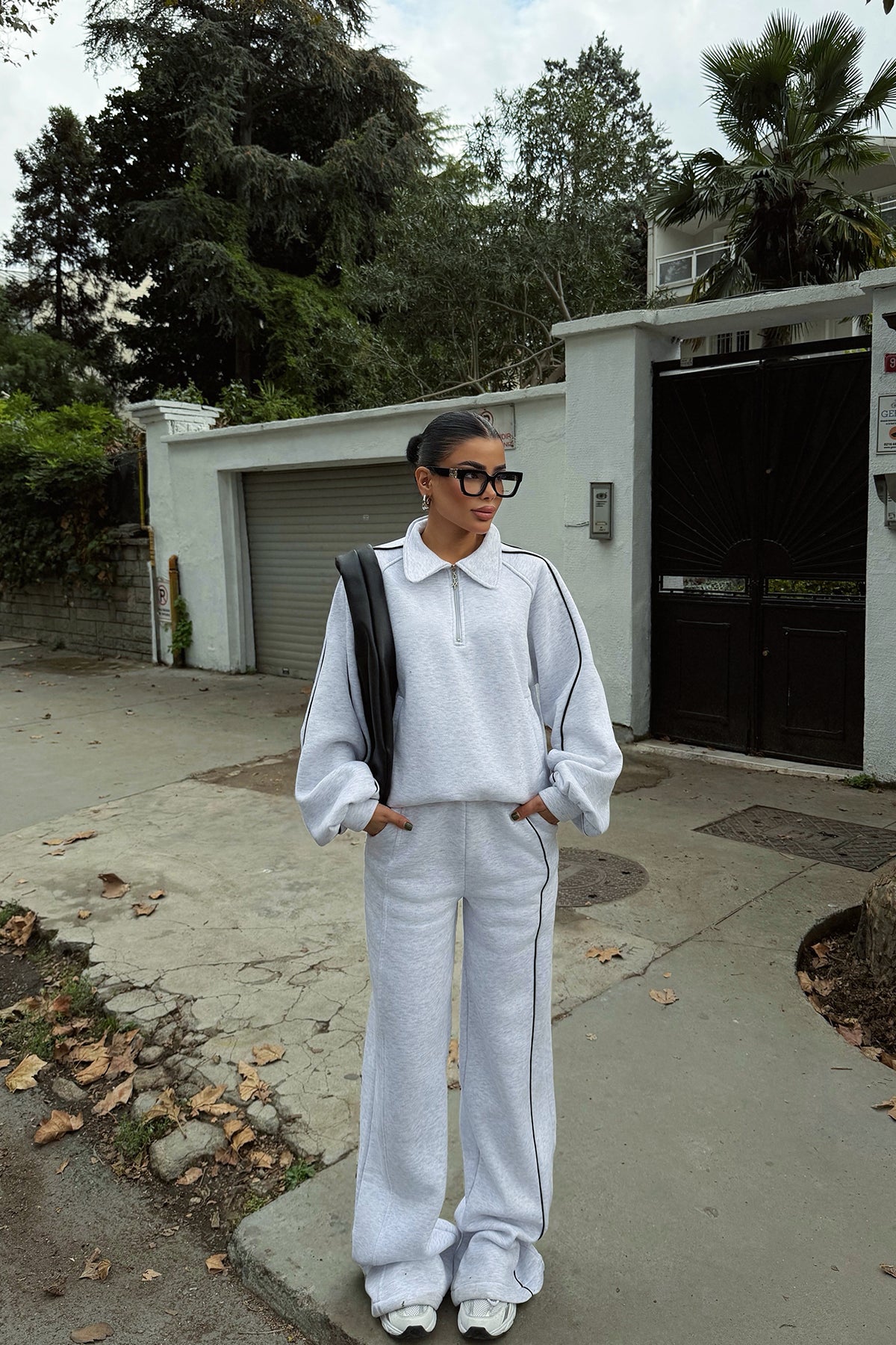 Gri Selita Eşofman Takımı ATE-3829