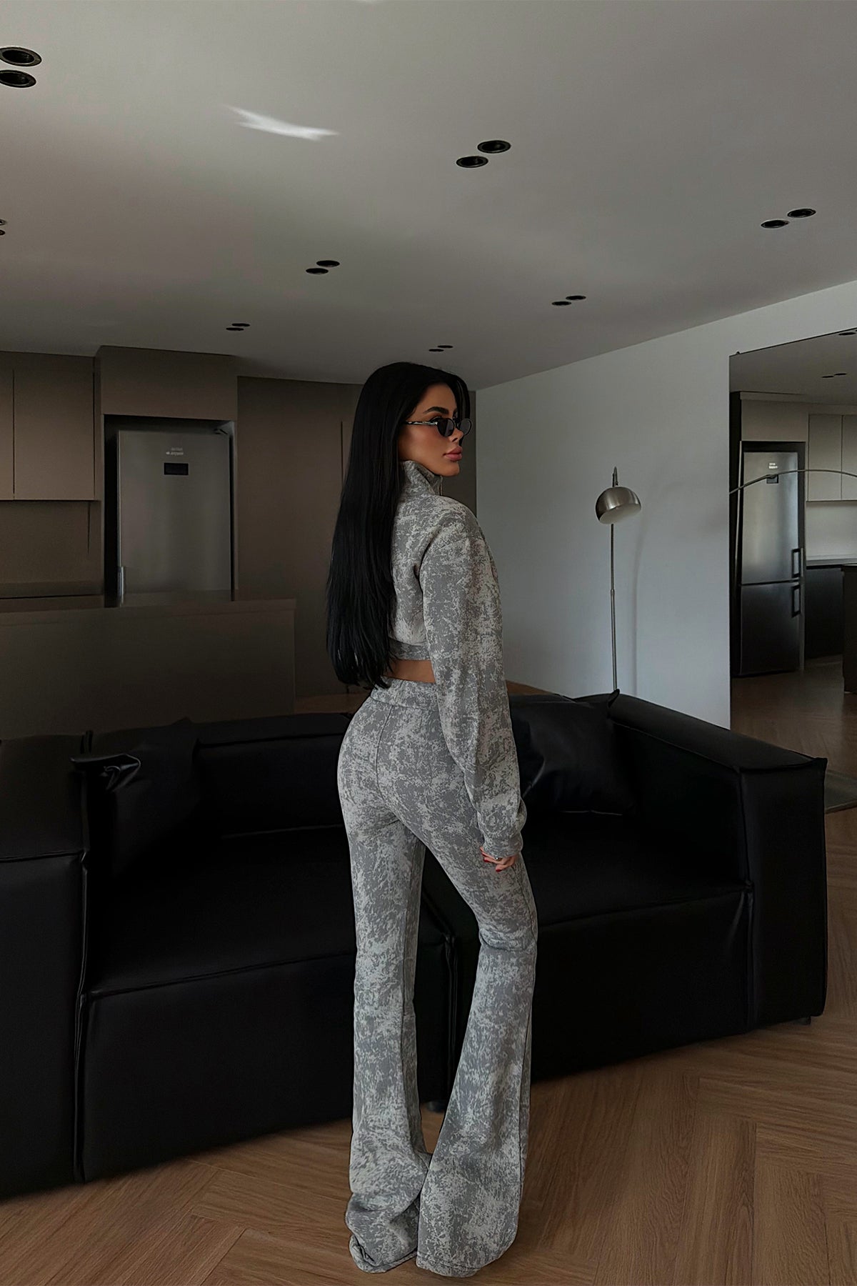 Gri Polena eşofman takımı ATE-4309