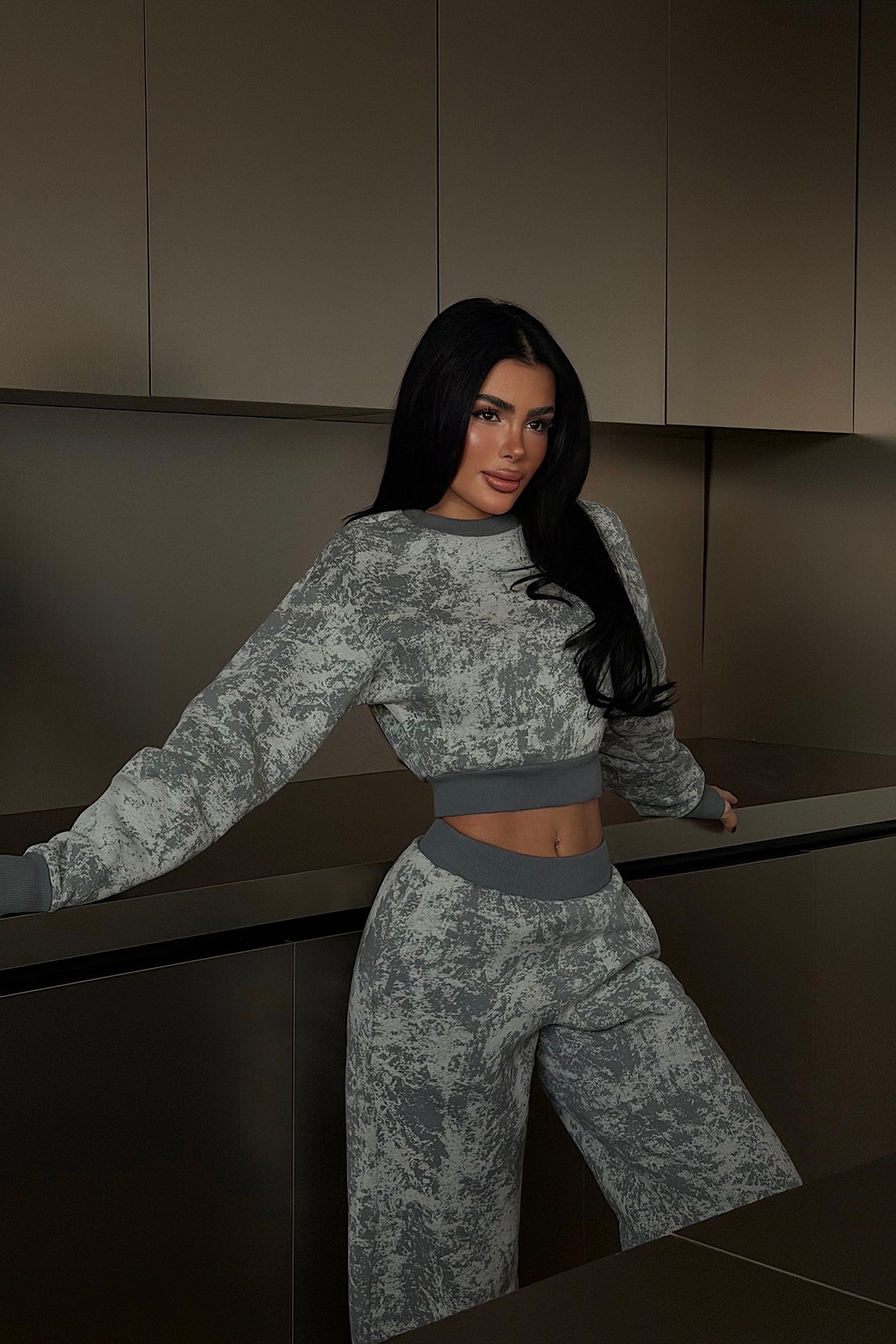 Gri Atlas eşofman takımı ATE-4336