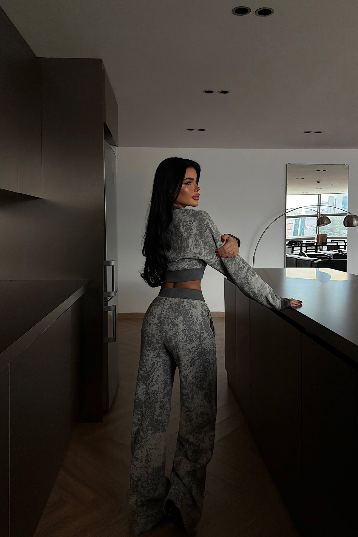 Gri Atlas eşofman takımı ATE-4336