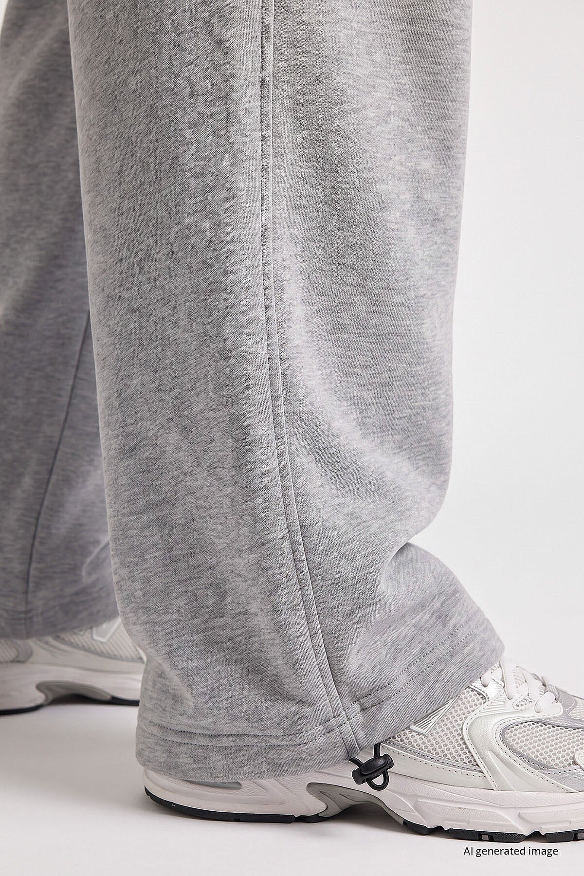 Gri Melanj Lastikli Erkek Baggy Eşofman Alt - 82200