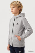 Gri Melanj Standart Kalıp Basic Erkek Çocuk Sweatshirt - 11336