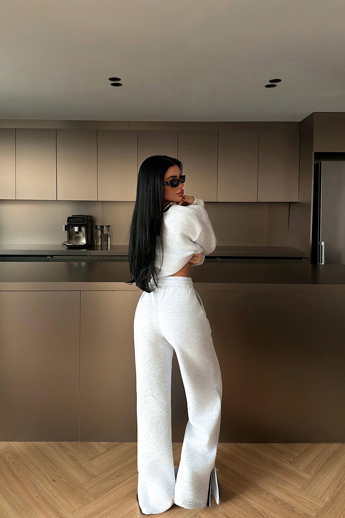 Gri Kassel eşofman takımı ATE-4282