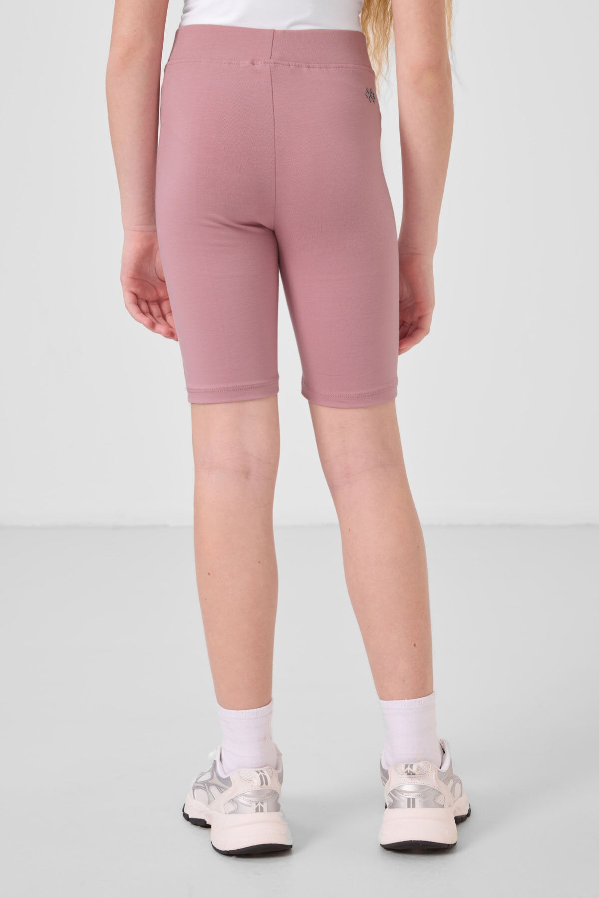 Gül Kurusu Pamuklu Kısa Paça Standart Fit Basic Kız Çocuk Tayt - 75188