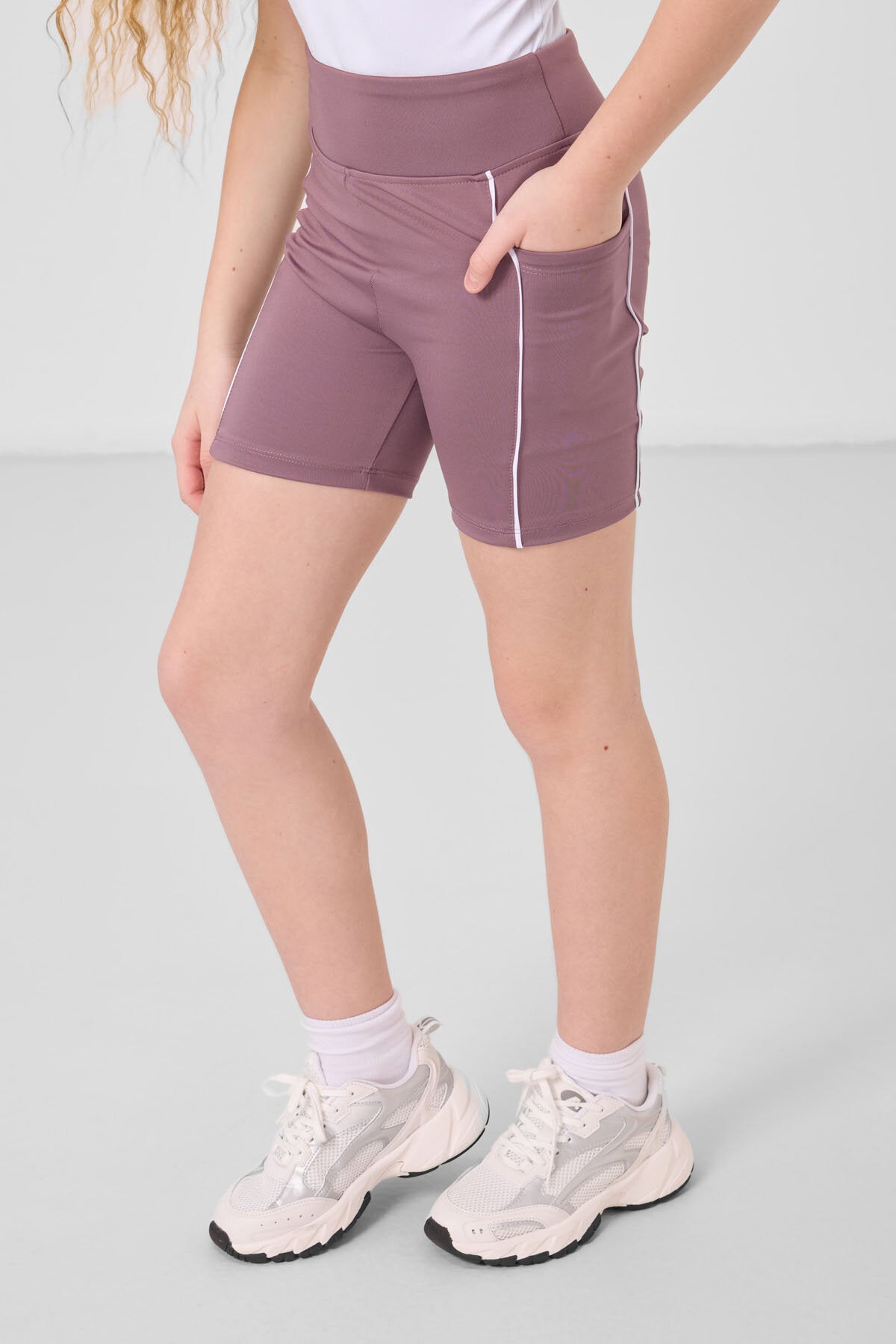 Gül Kurusu Esnek Standart Fit Basic Performans Kız Çocuk Tayt - 75189