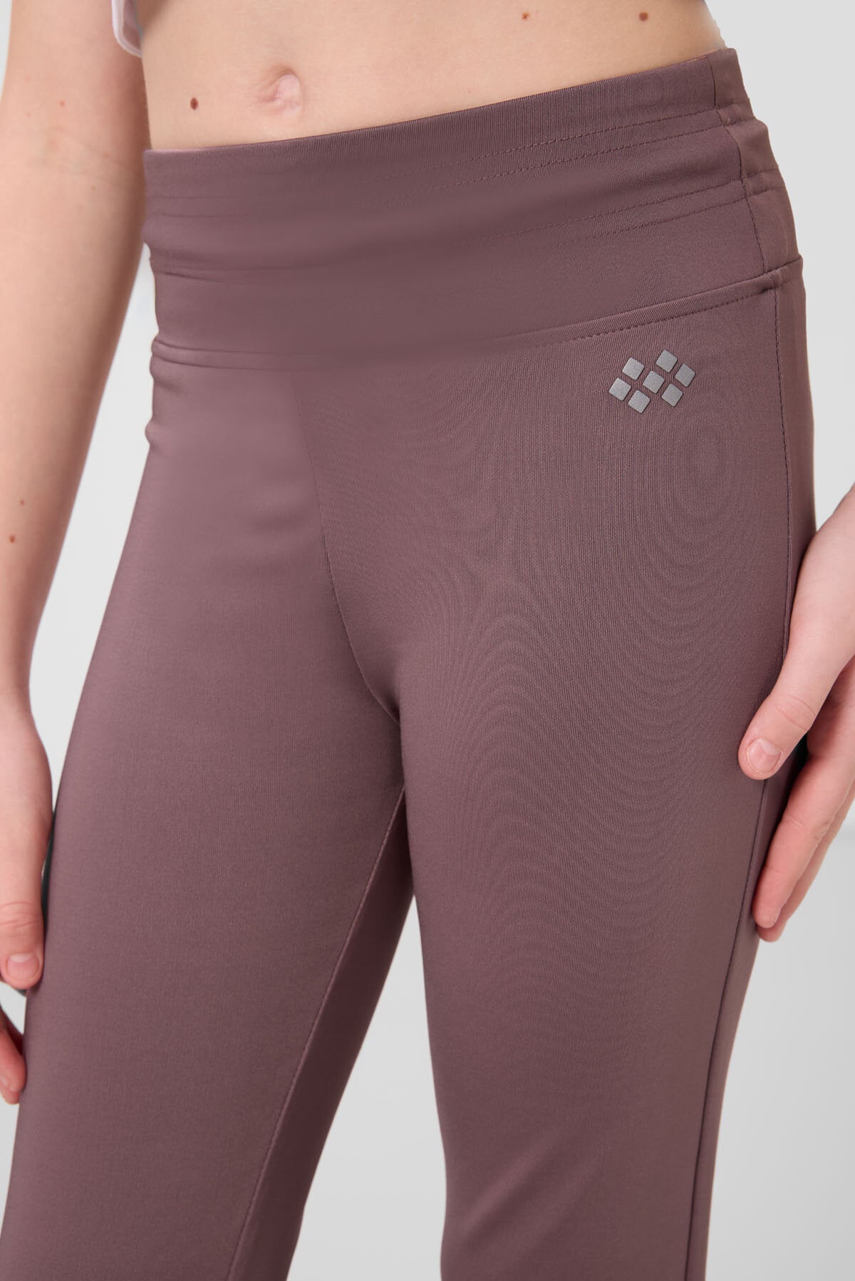 Gül Kurusu Esnek Standart Fit Basic Performans İspanyol Paça Kız Çocuk Tayt - 75193