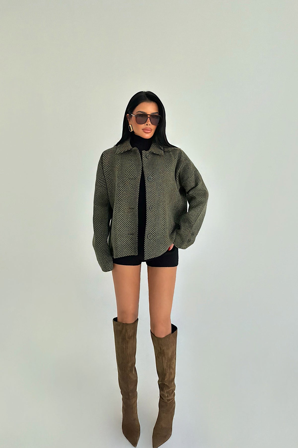 Haki Vehla Kaşe Ceket ATE ATE-3858