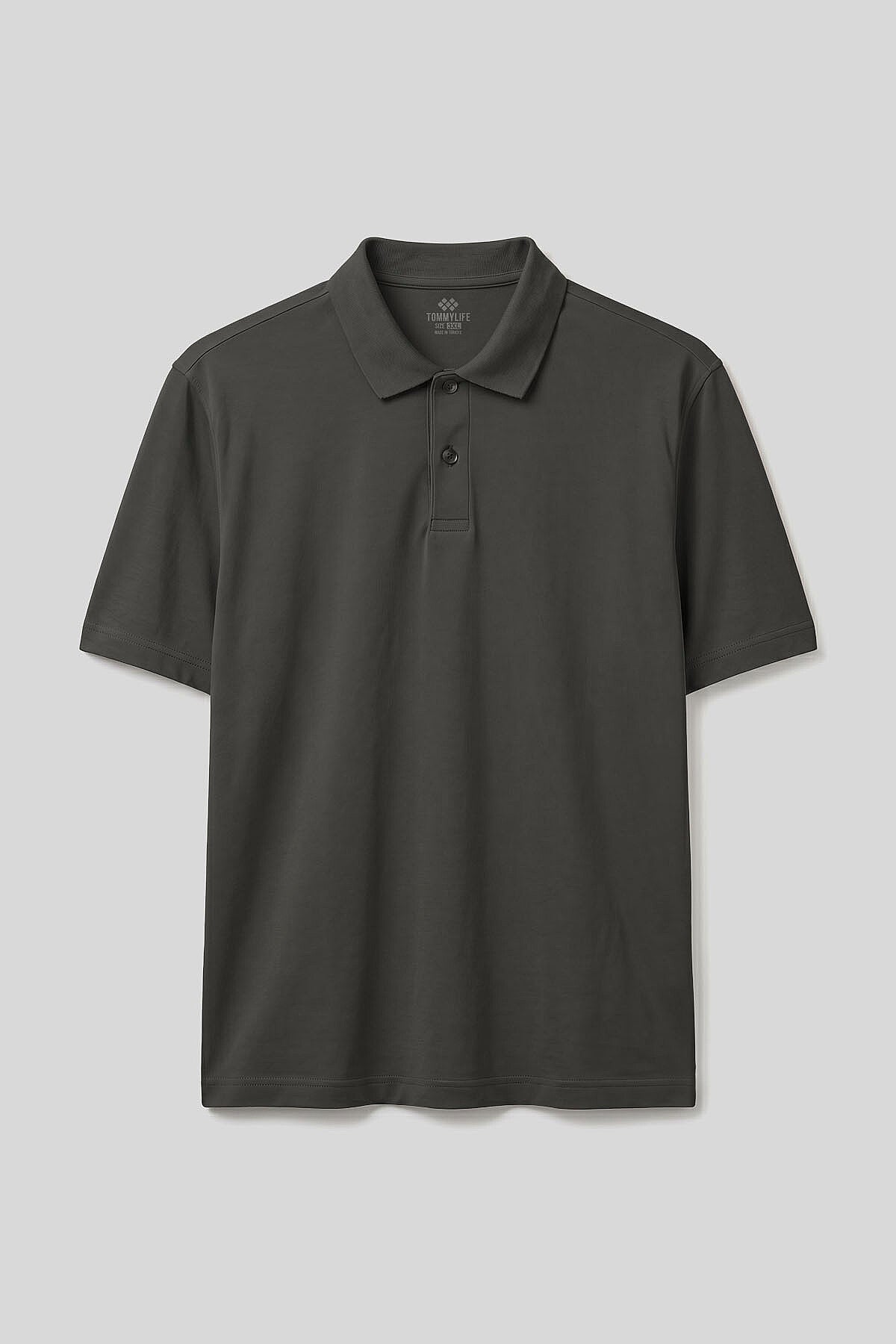 Haki Polo Yaka Büyük Beden Battal Erkek T-Shirt - 88511