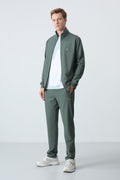 Khaki Cotton Thick Soft Texture Comfort Fit Basic Men's Tracksuit - 85260