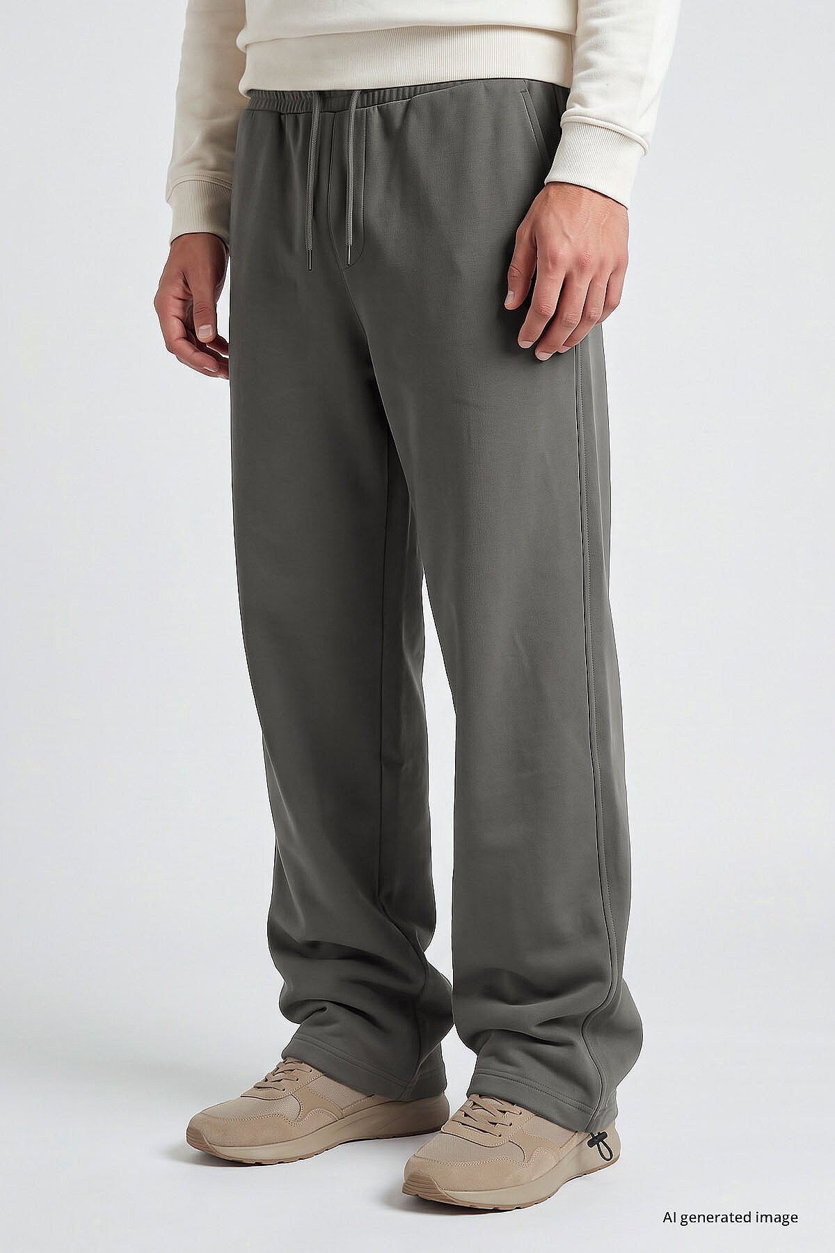Haki Lastikli Erkek Baggy Eşofman Alt - 82200