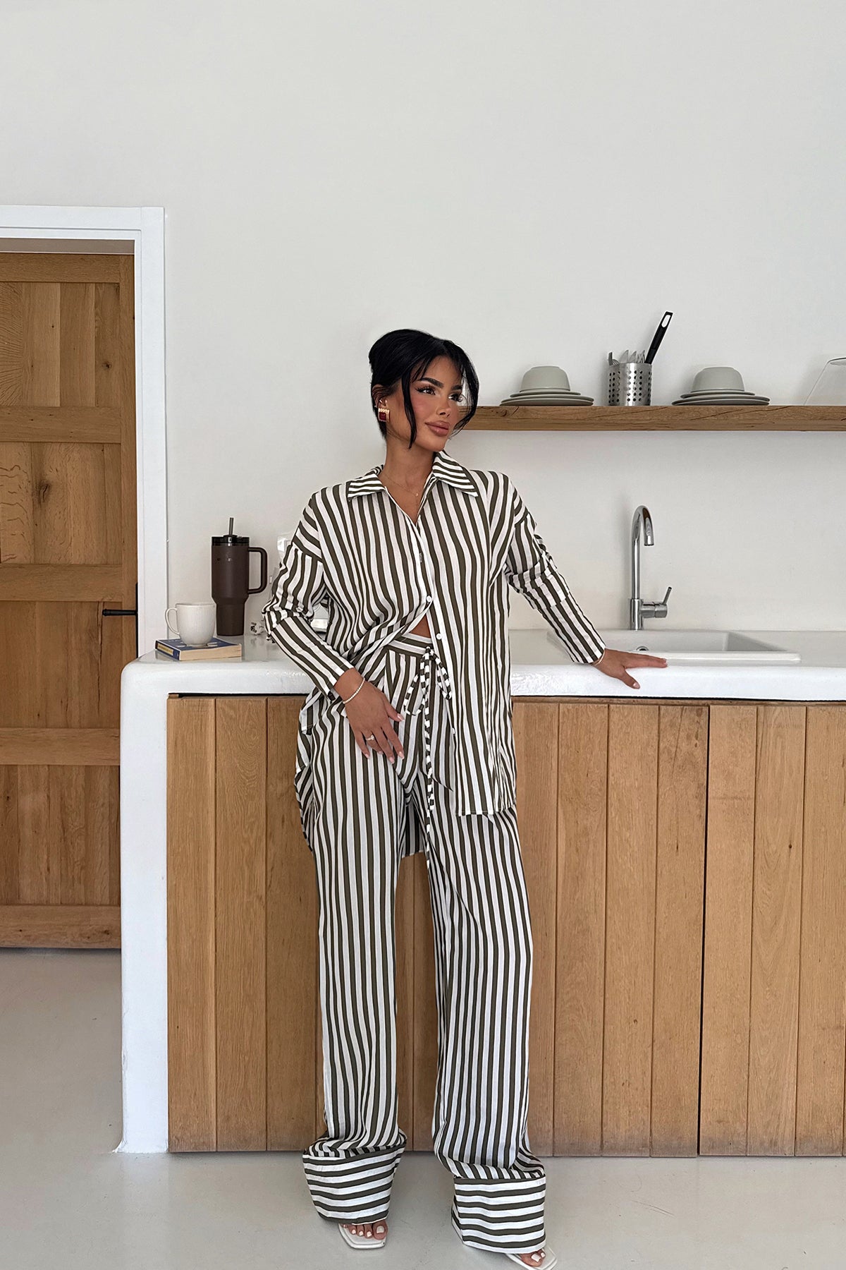 Haki Aleida Çizgili Takım ATE-2758