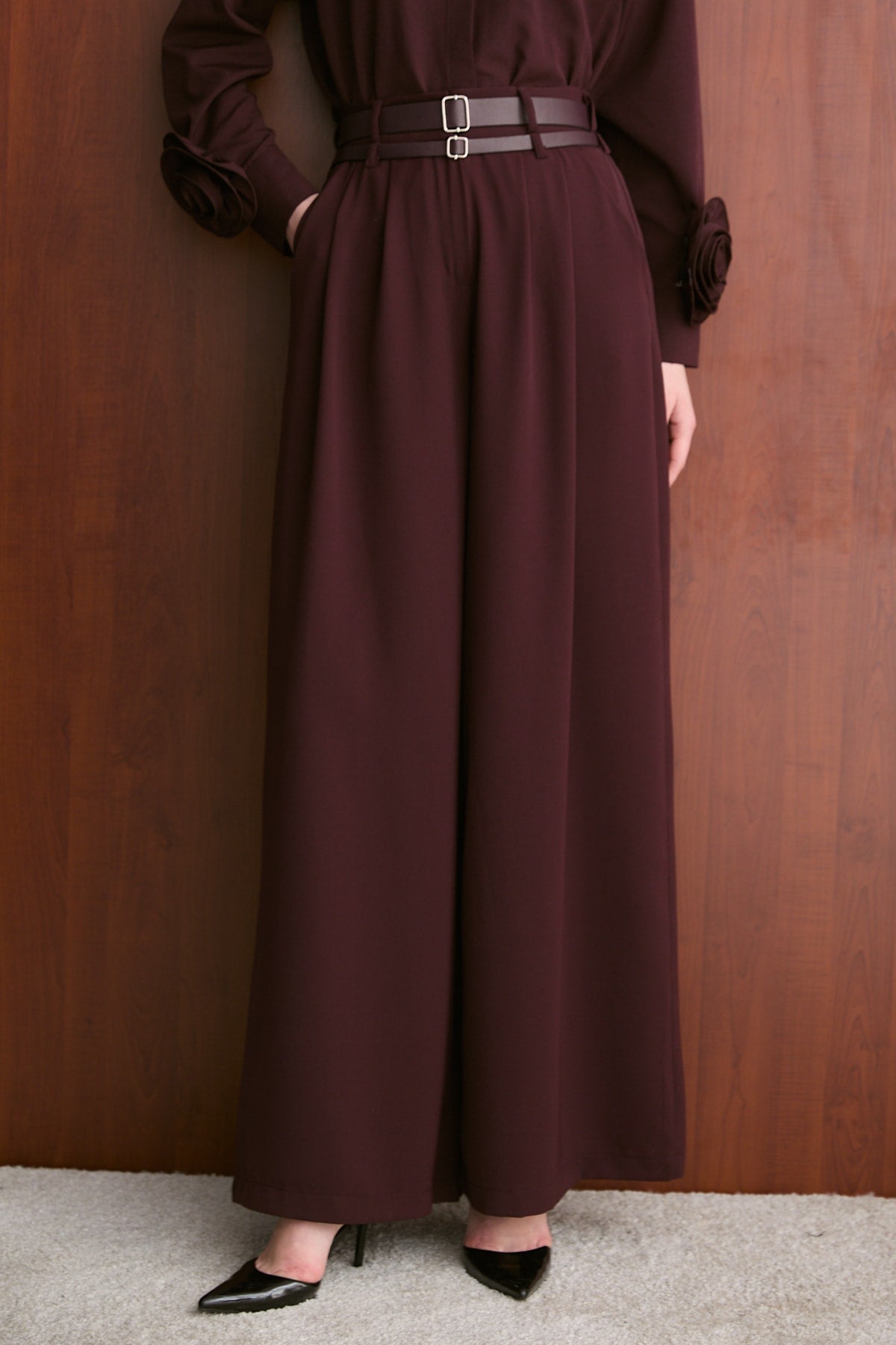 Çift Kemerli Pantolon 32-2740