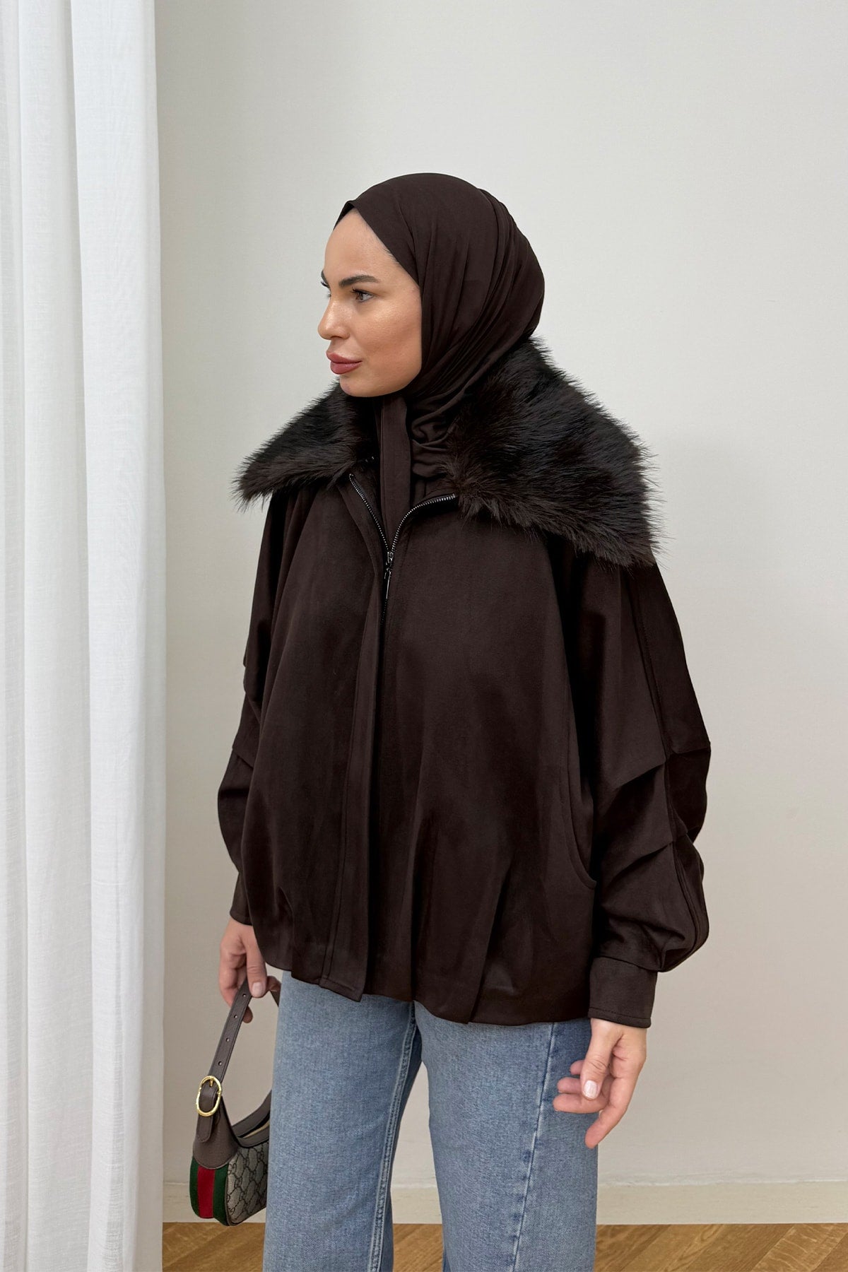 Süet Kürklü Mont 12-70212