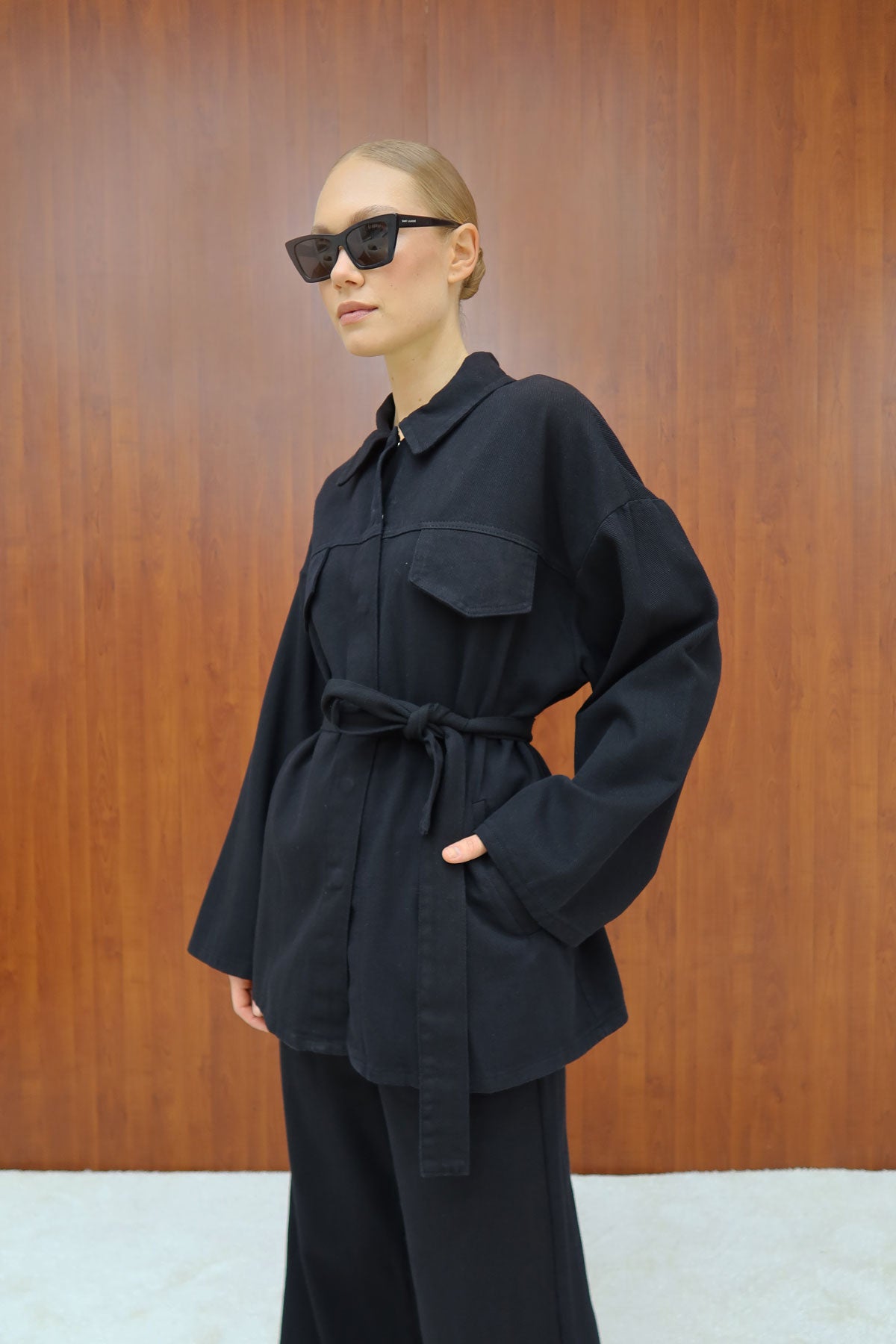 Gabardin Kuşaklı Takım 12-8843