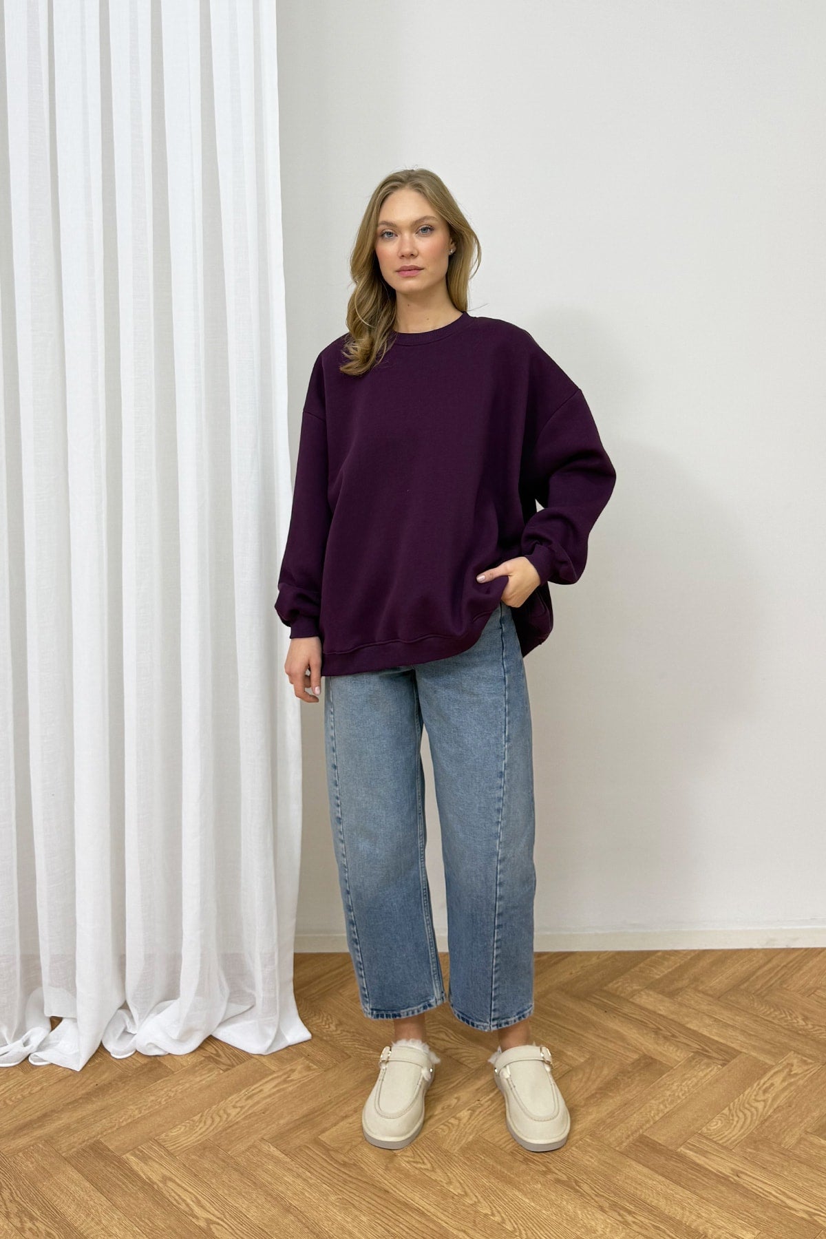Şardonlu Üç İplik Sweat 102-2762