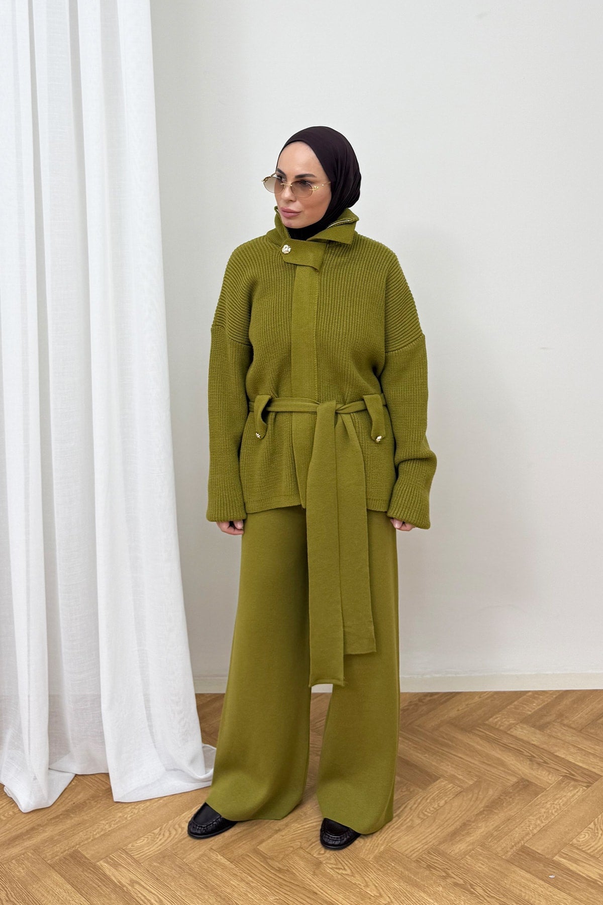 Kuşaklı Triko Takım 87-2680