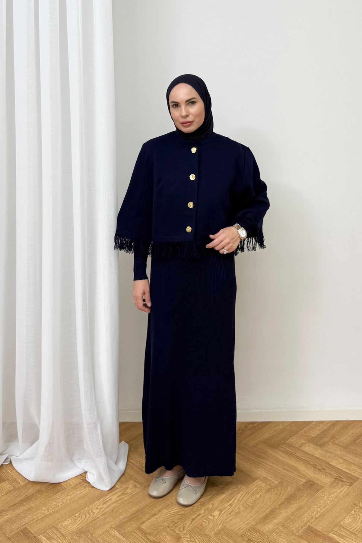 İkili Triko Elbise 87-25880