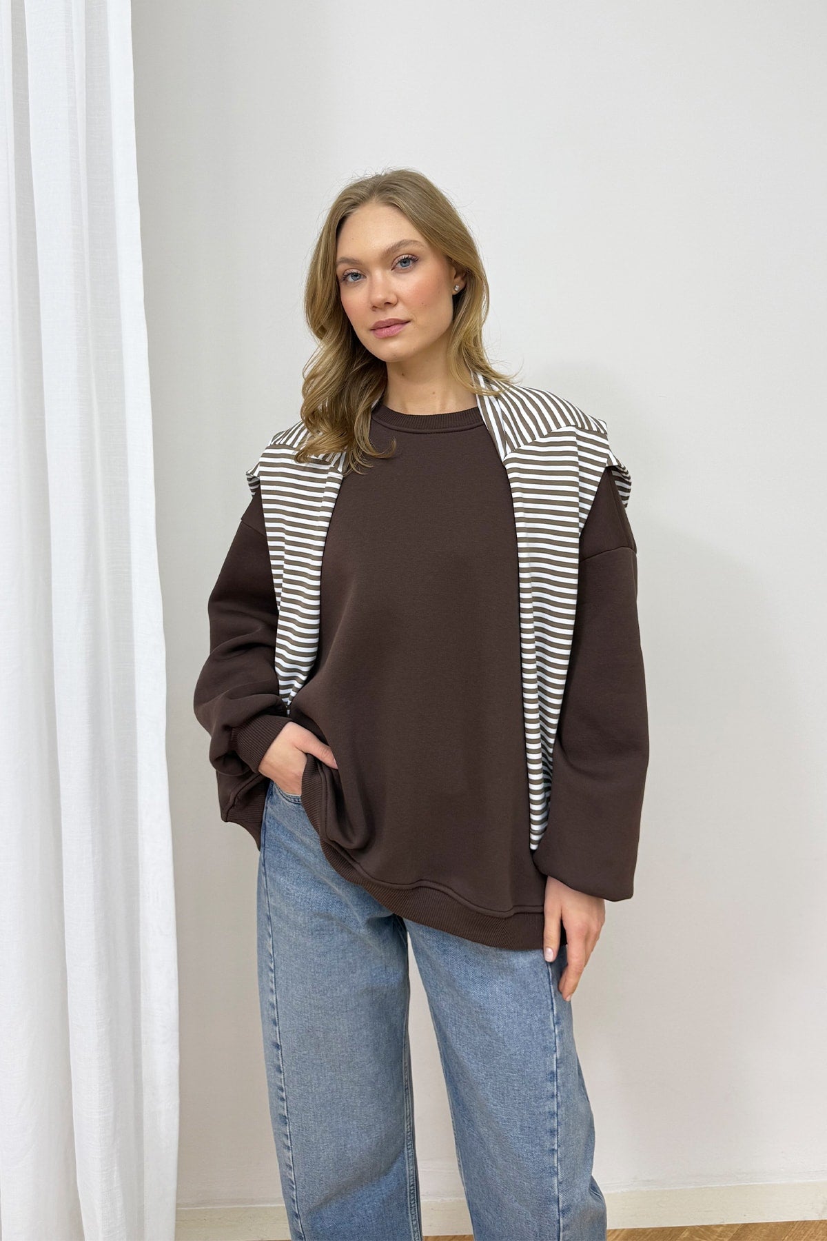 Şardonlu Üç İplik Sweat 102-2762