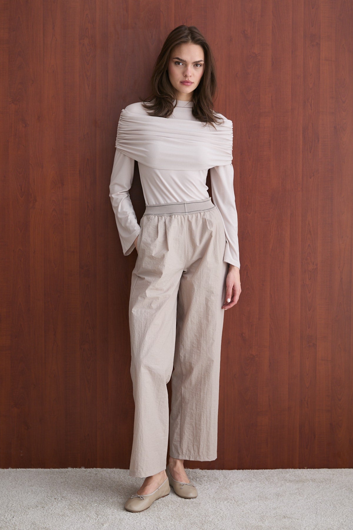 Lastik Detaylı Pantolon 32-2736