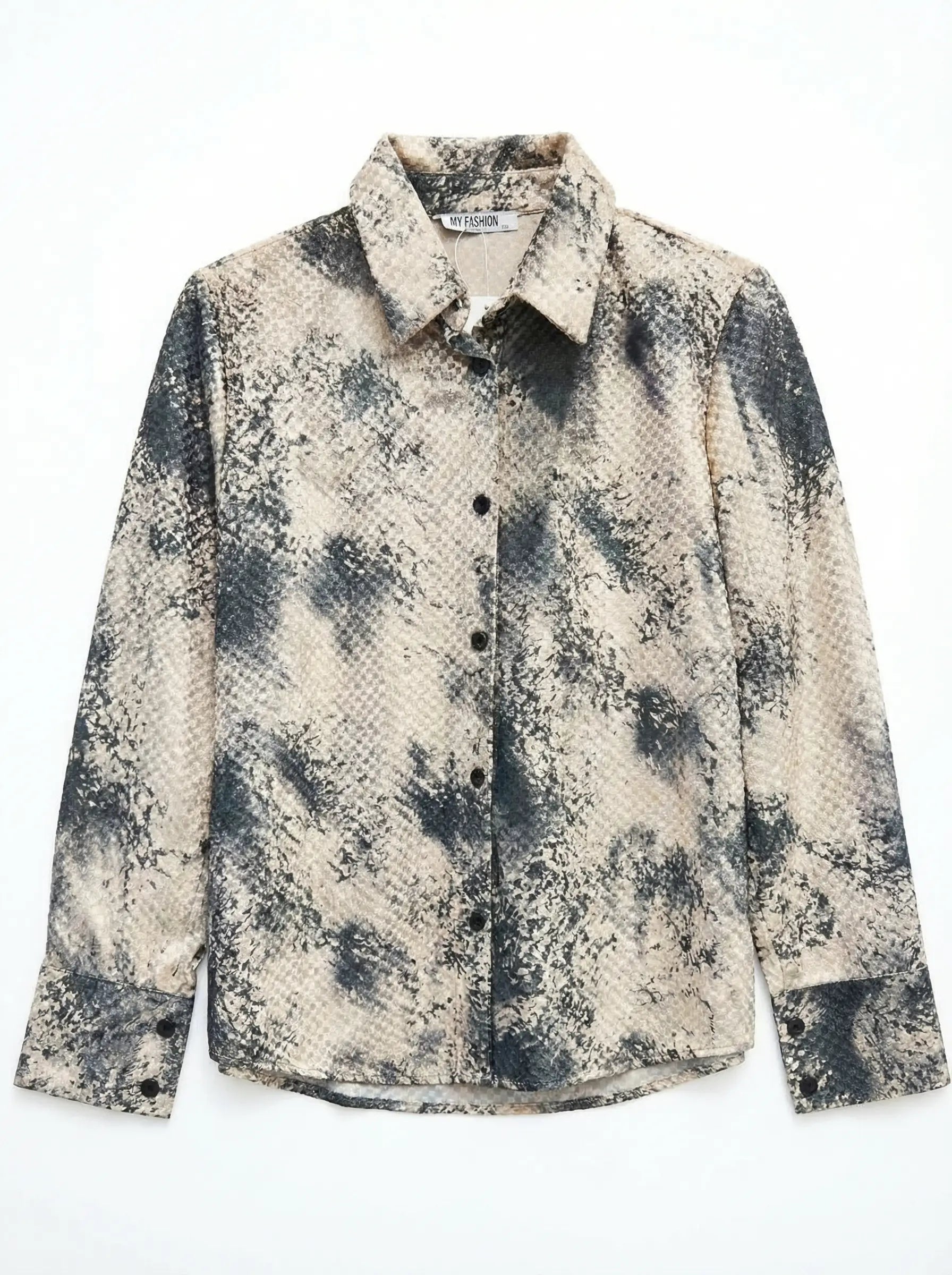Batik Desen Kadife Gömlek