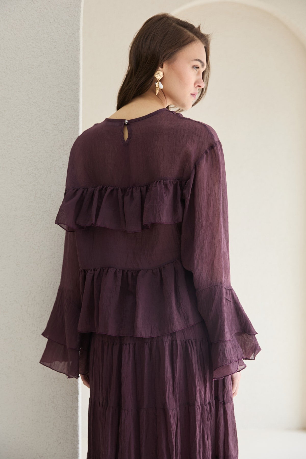 Fırfırlı Tül Tunik 32-2800