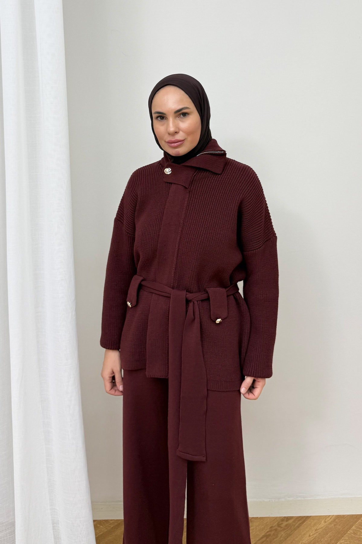Kuşaklı Triko Takım 87-2680