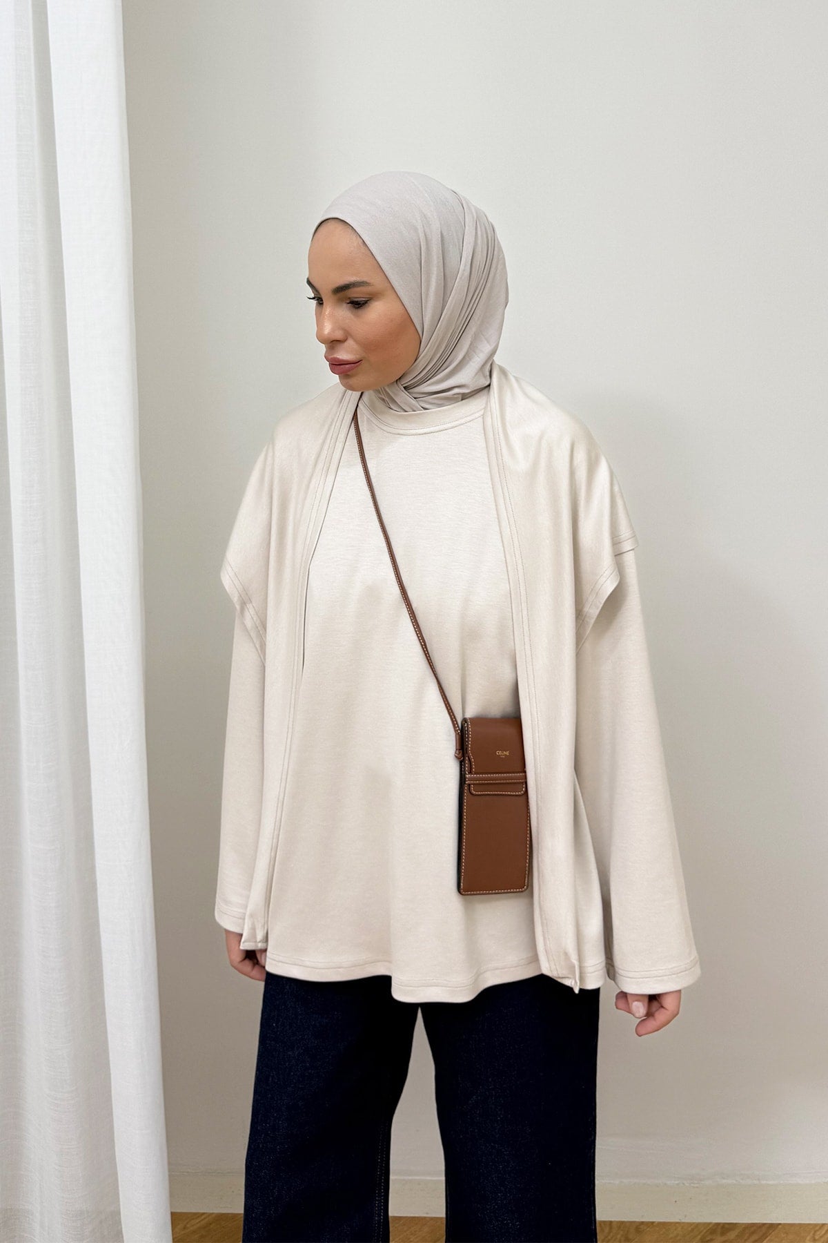 Şal Detaylı Tunik 3-4585