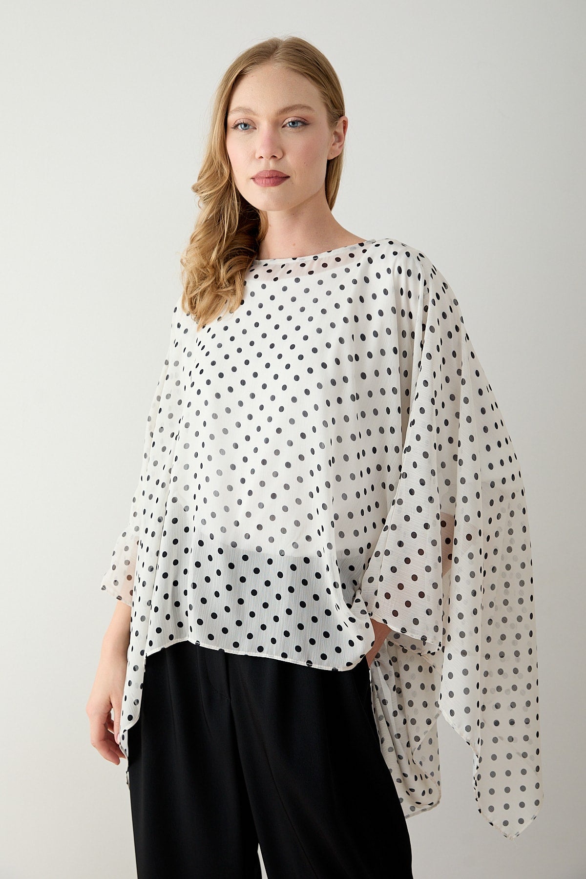 Puantiye Pelerin Tunik 12-5419