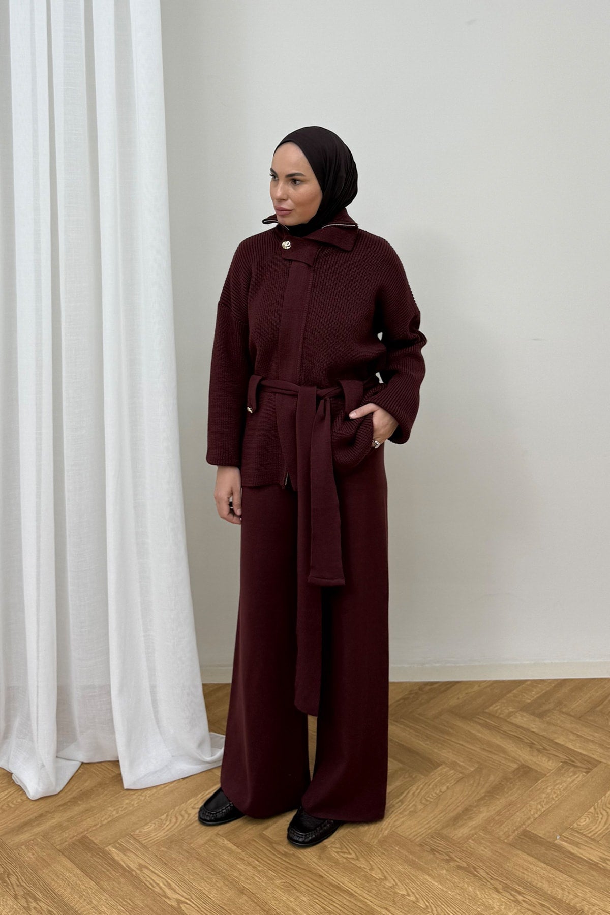 Kuşaklı Triko Takım 87-2680