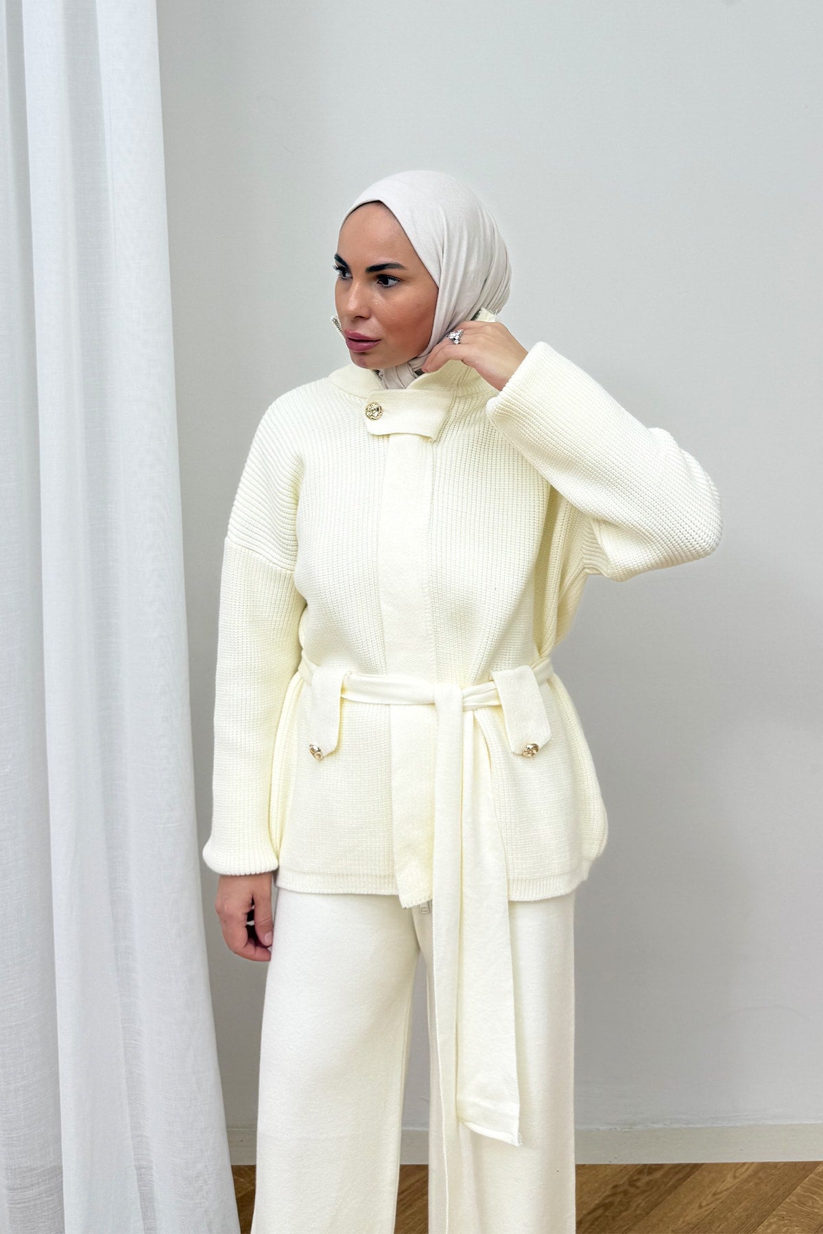 Kuşaklı Triko Takım 87-2680