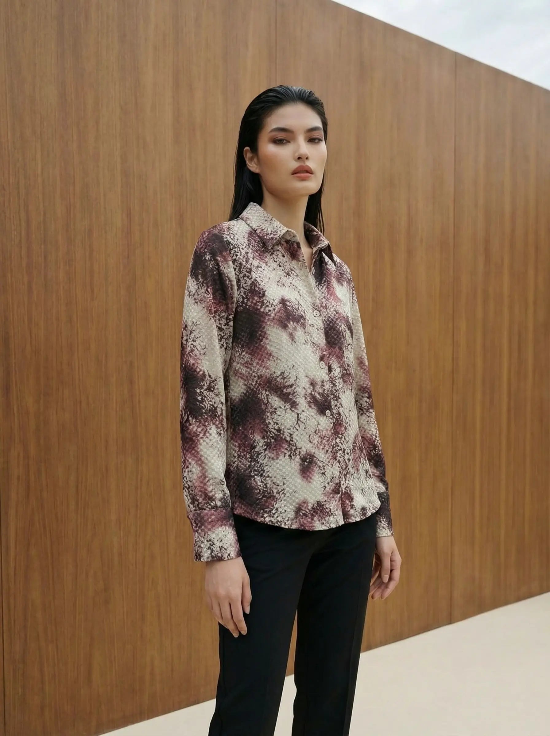 Batik Desen Kadife Gömlek