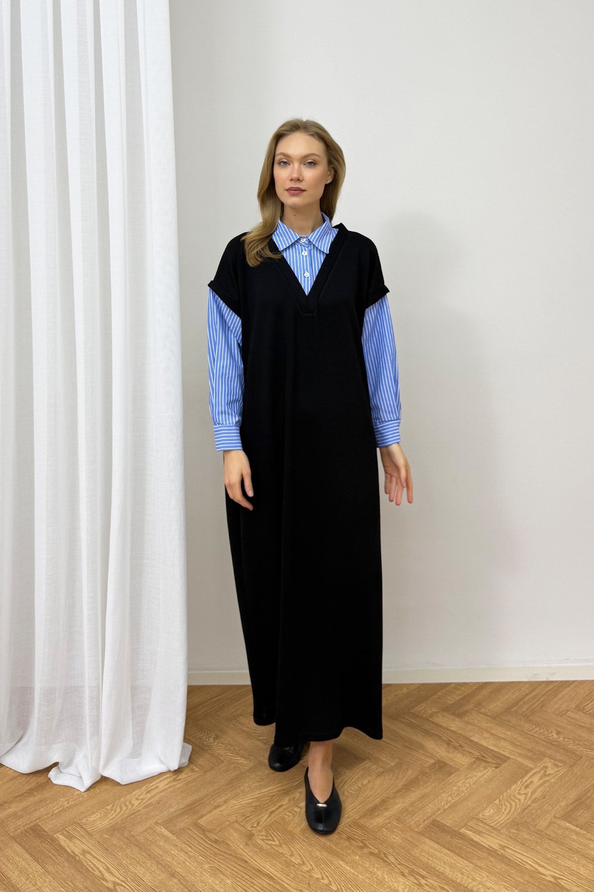 Gömlek Garnili Elbise 4-62501