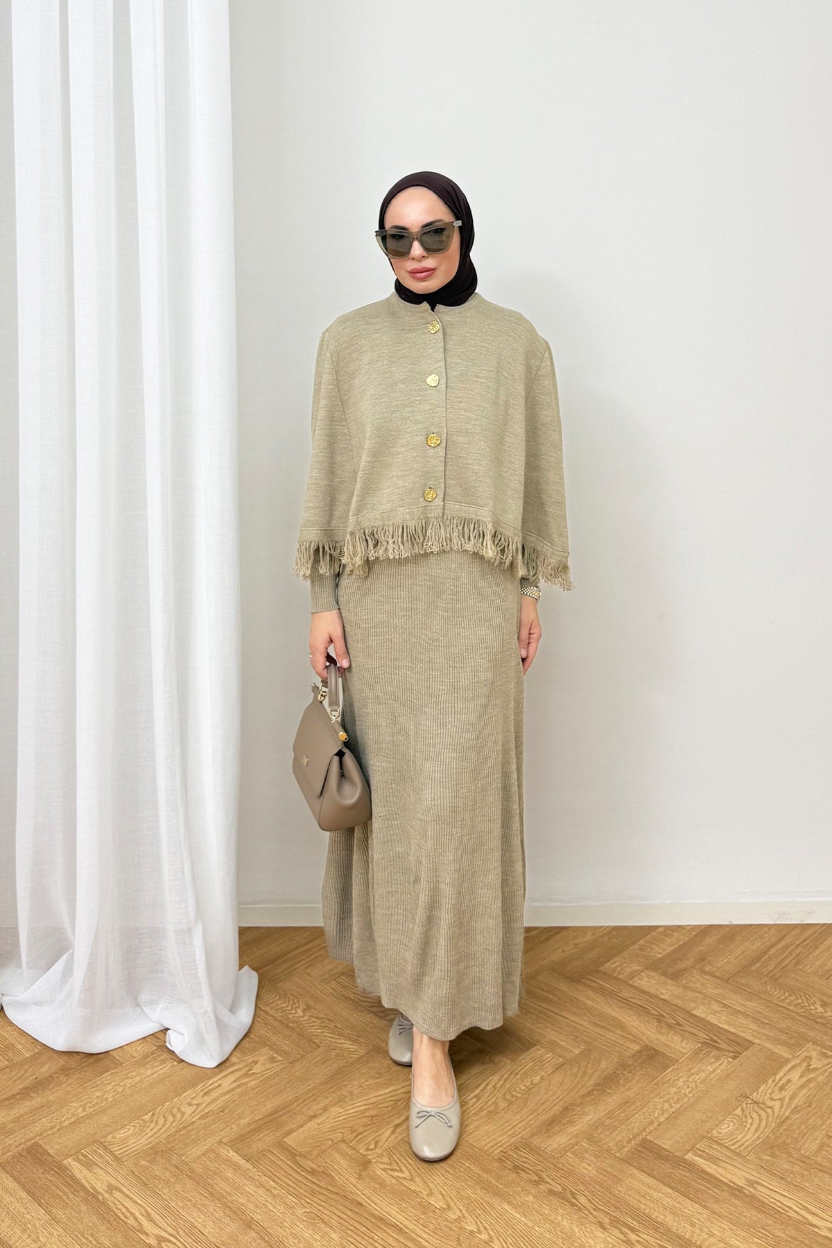 İkili Triko Elbise 87-25880