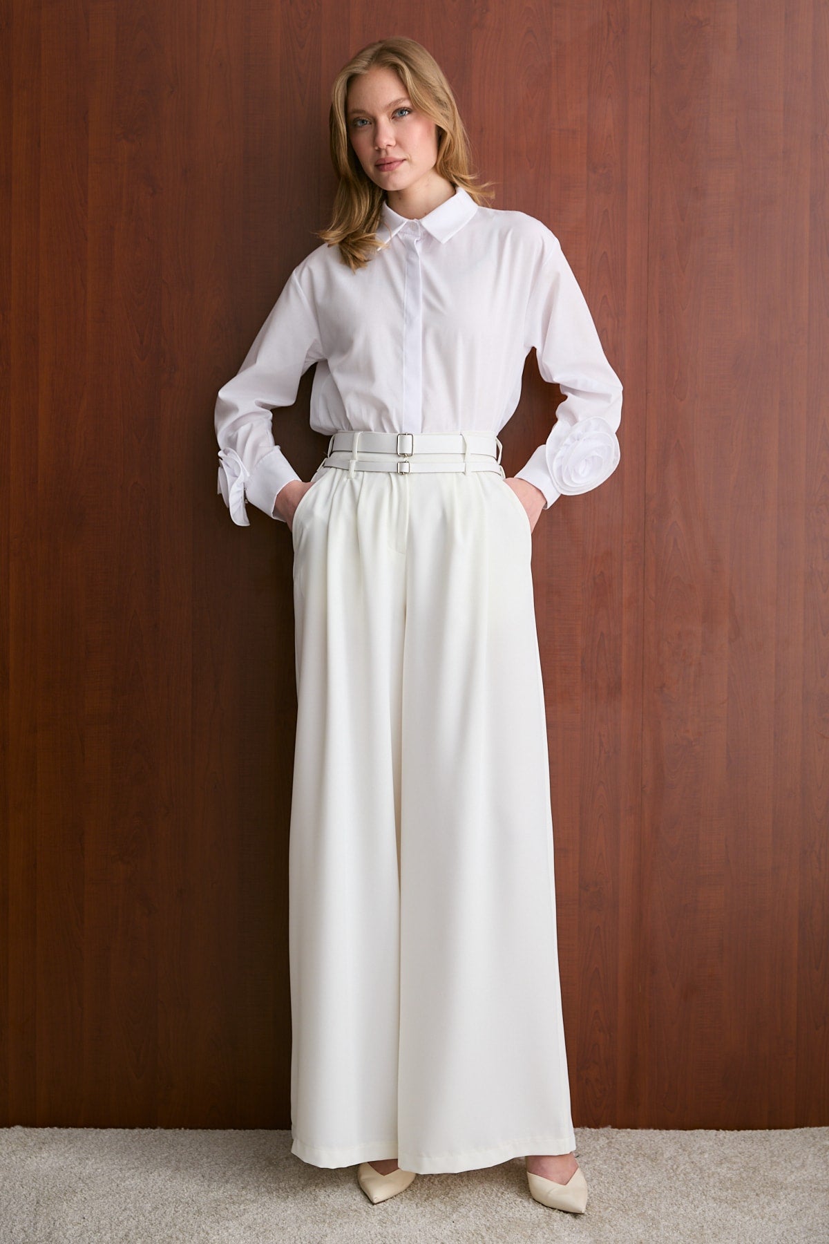 Çift Kemerli Pantolon 32-2740