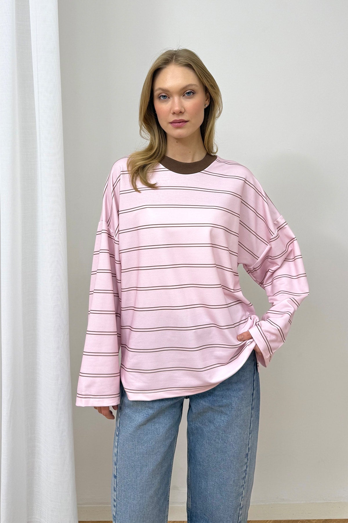 Çizgili Basic Tunik 79-7020