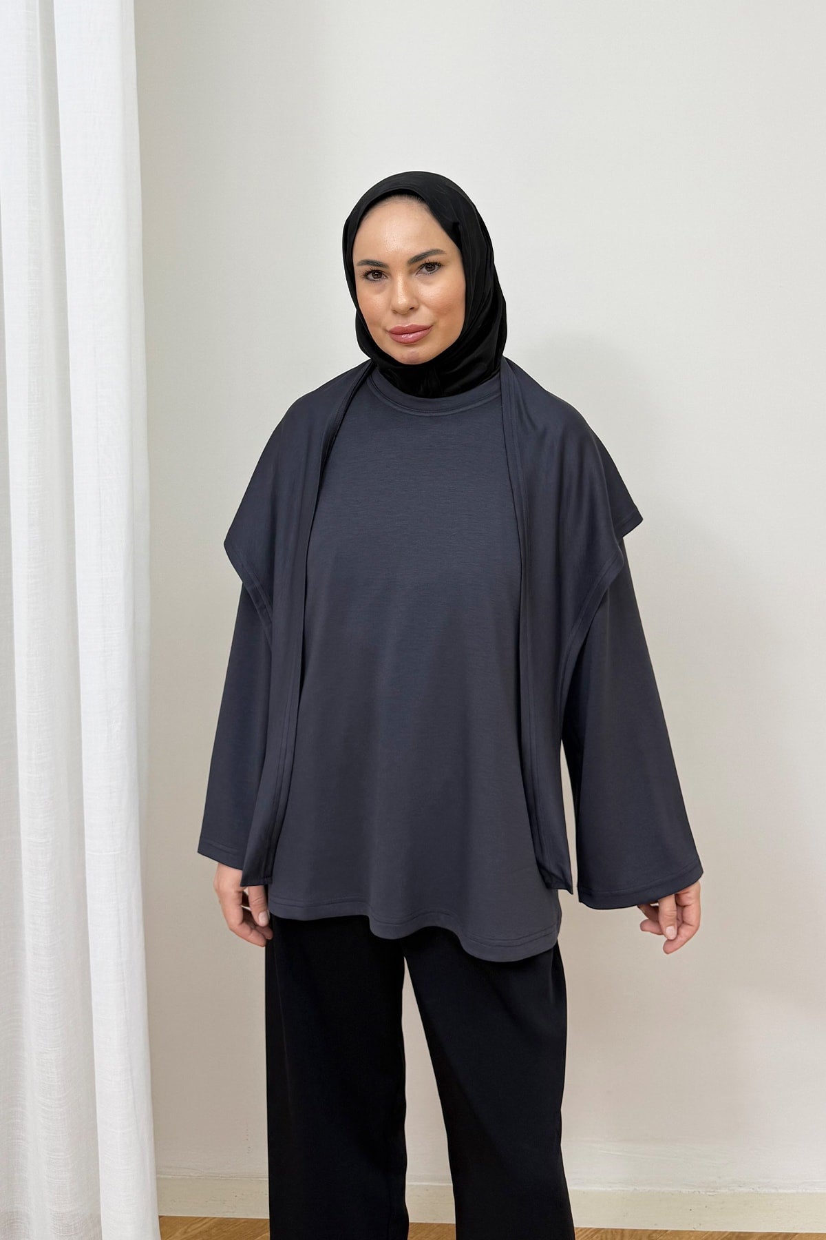 Şal Detaylı Tunik 3-4585