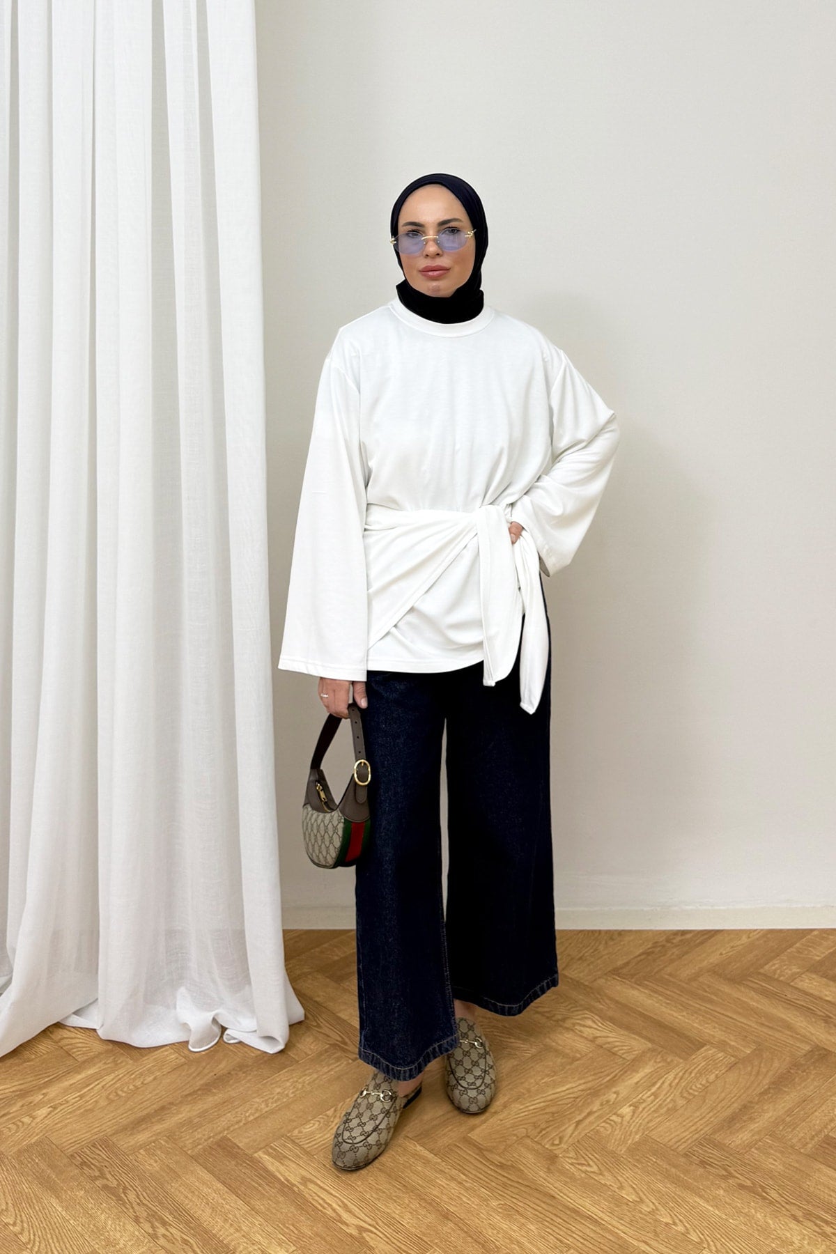 Şal Detaylı Tunik 3-4585