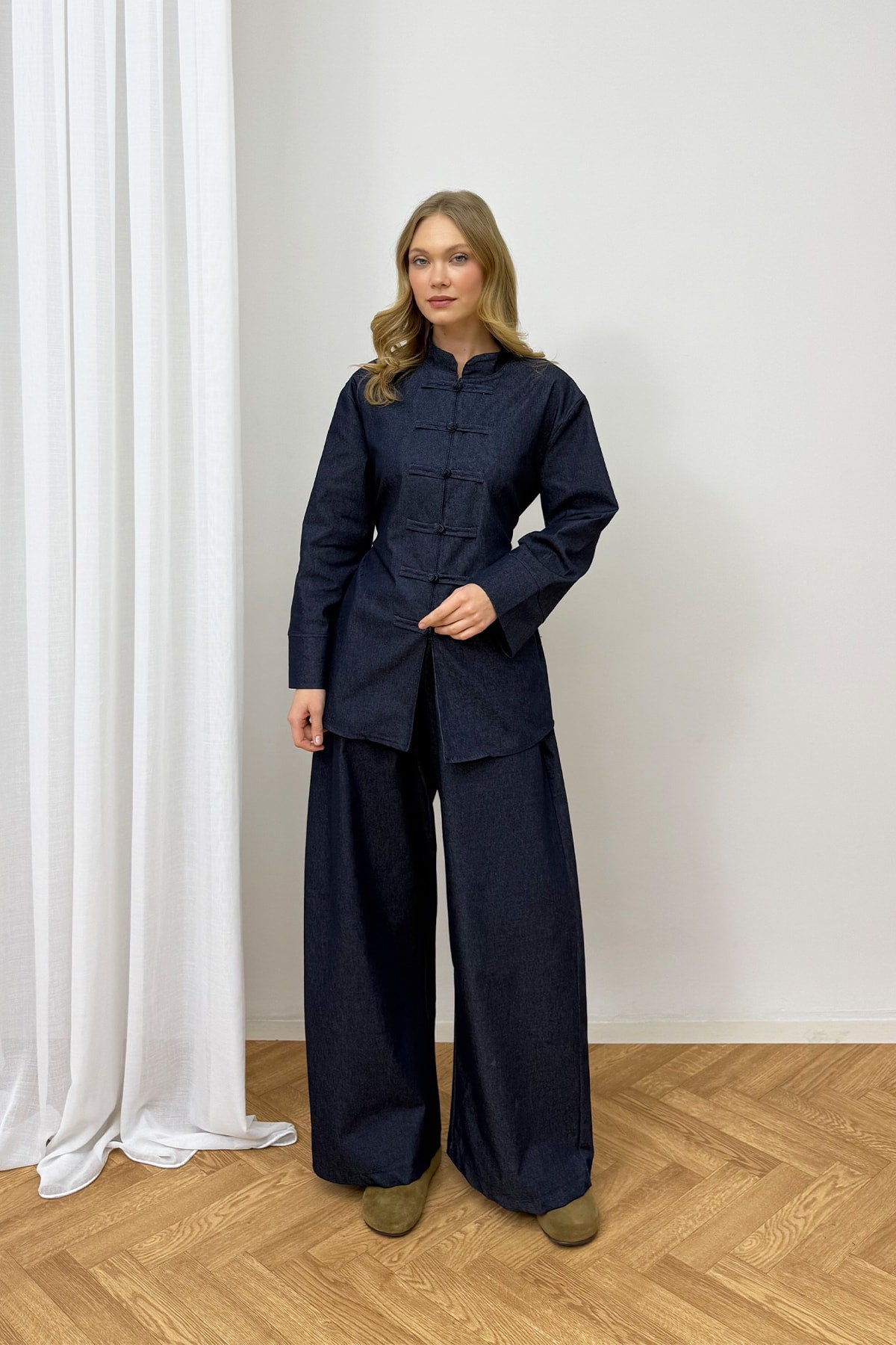 Bağlamalı Denim Takım 32-3006