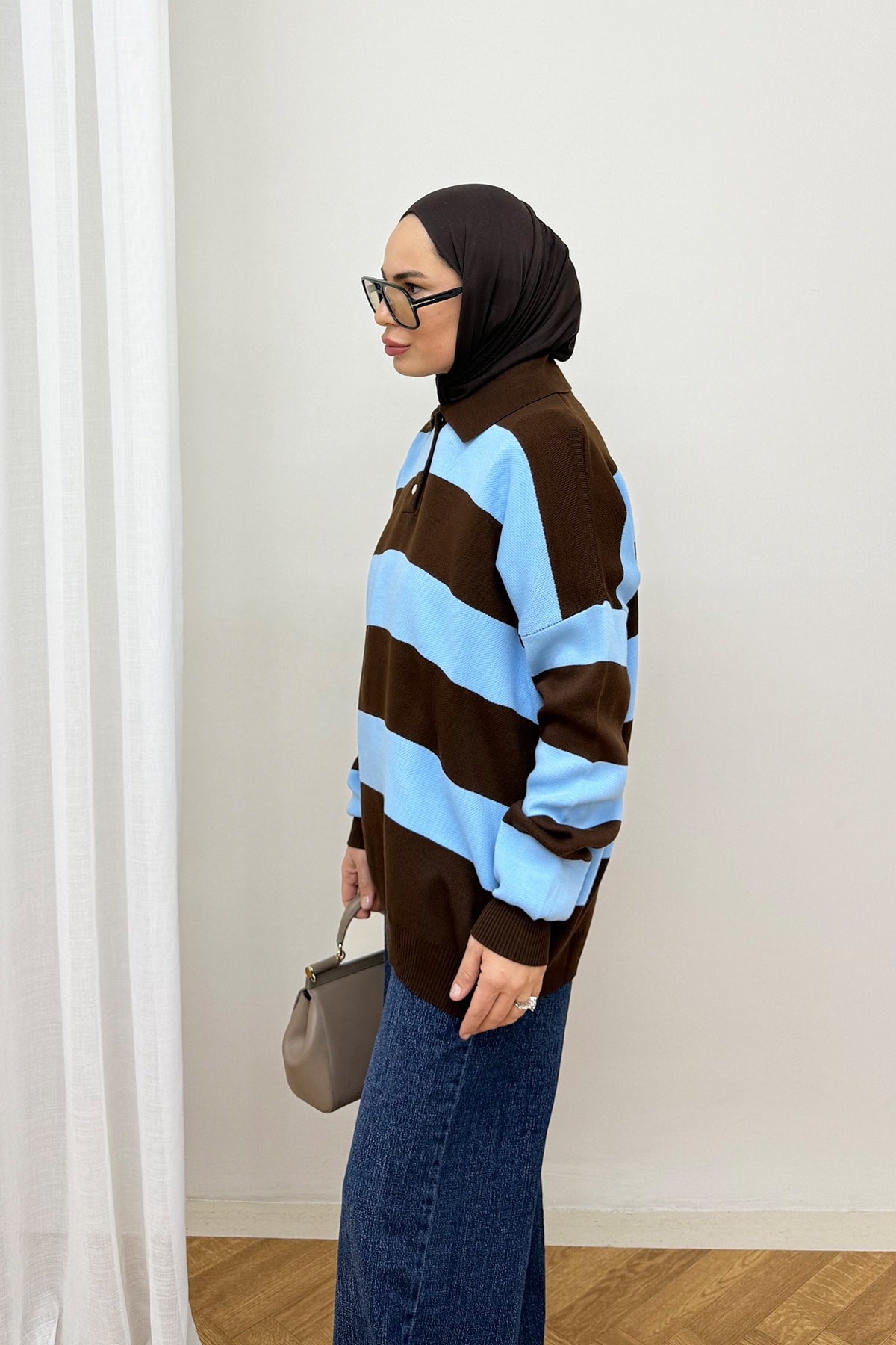 Çizgili Triko Kazak 87-25750