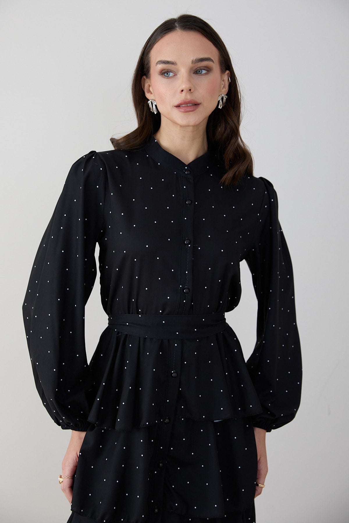 Puantiye Kat Kat Elbise 32-2875