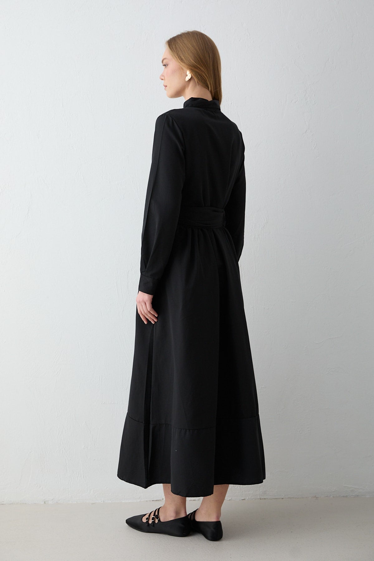 Bağlamalı Poplin Elbise 68-6163-1