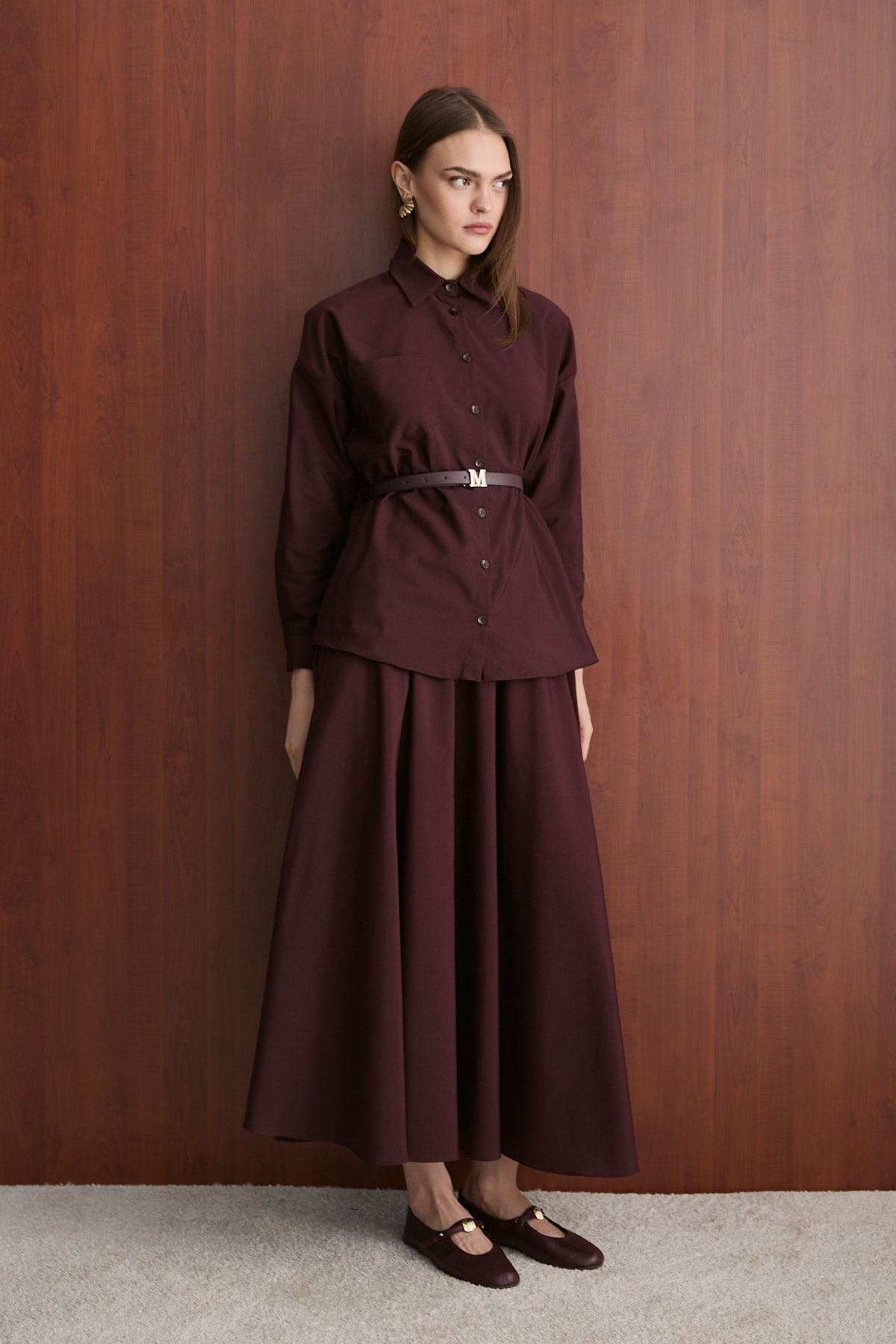 Kemerli Etekli Poplin Takım 32-2603