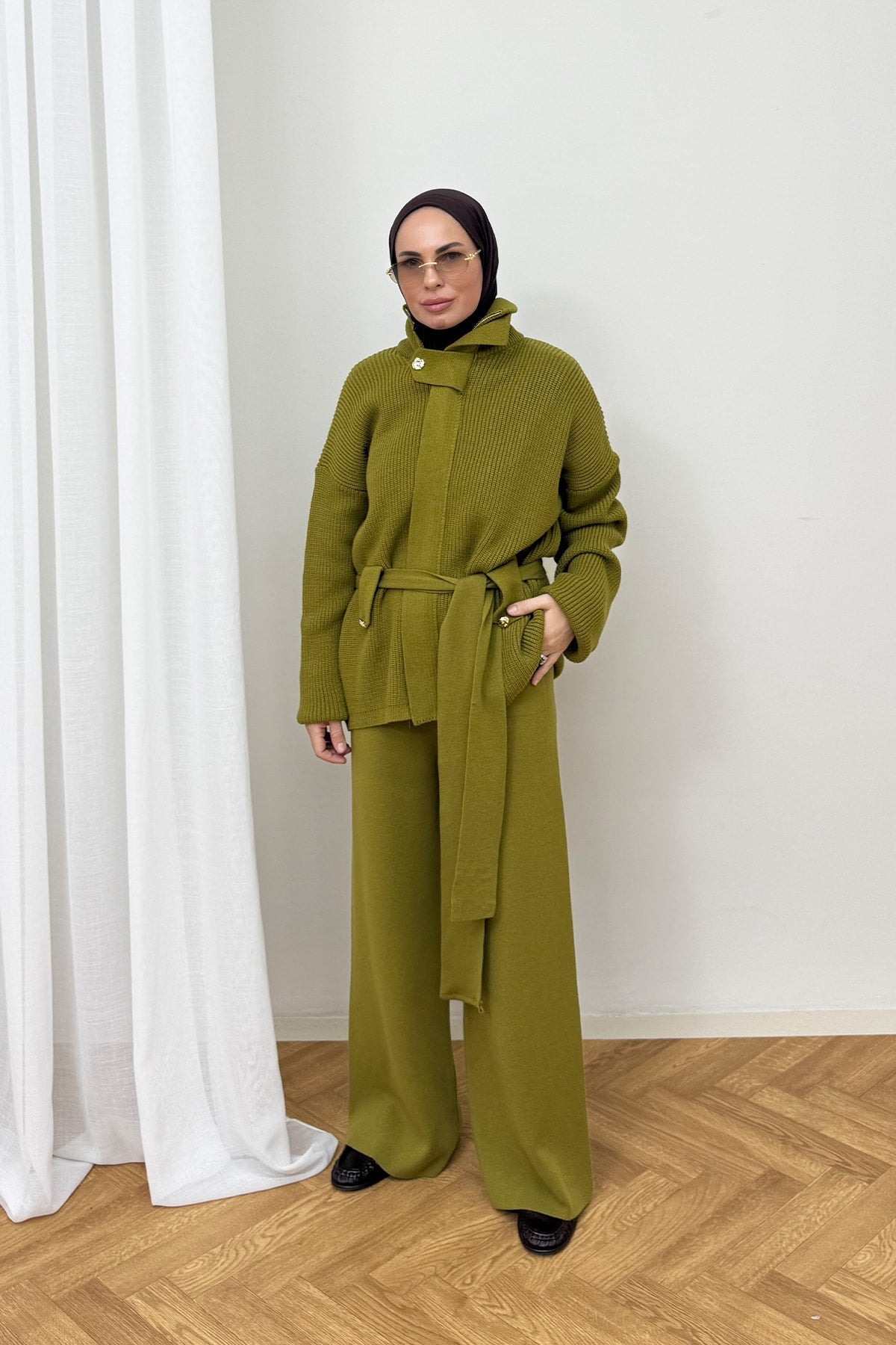 Kuşaklı Triko Takım 87-2680
