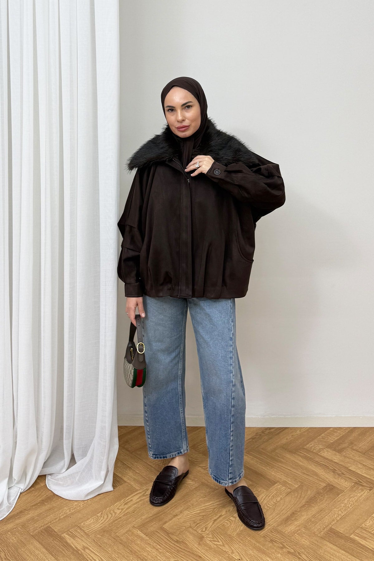 Süet Kürklü Mont 12-70212