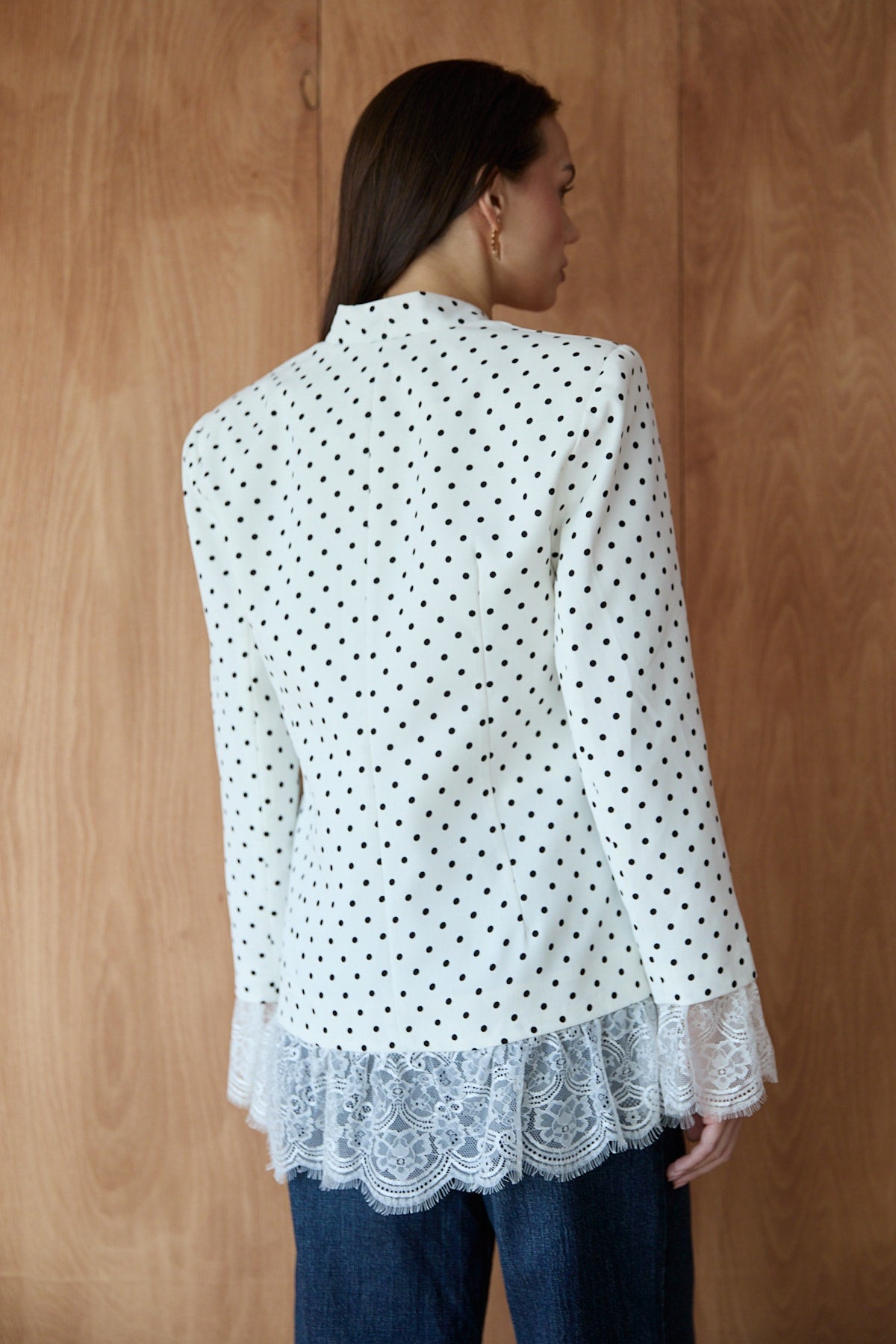 Puantiye Dantelli Ceket 32-2883
